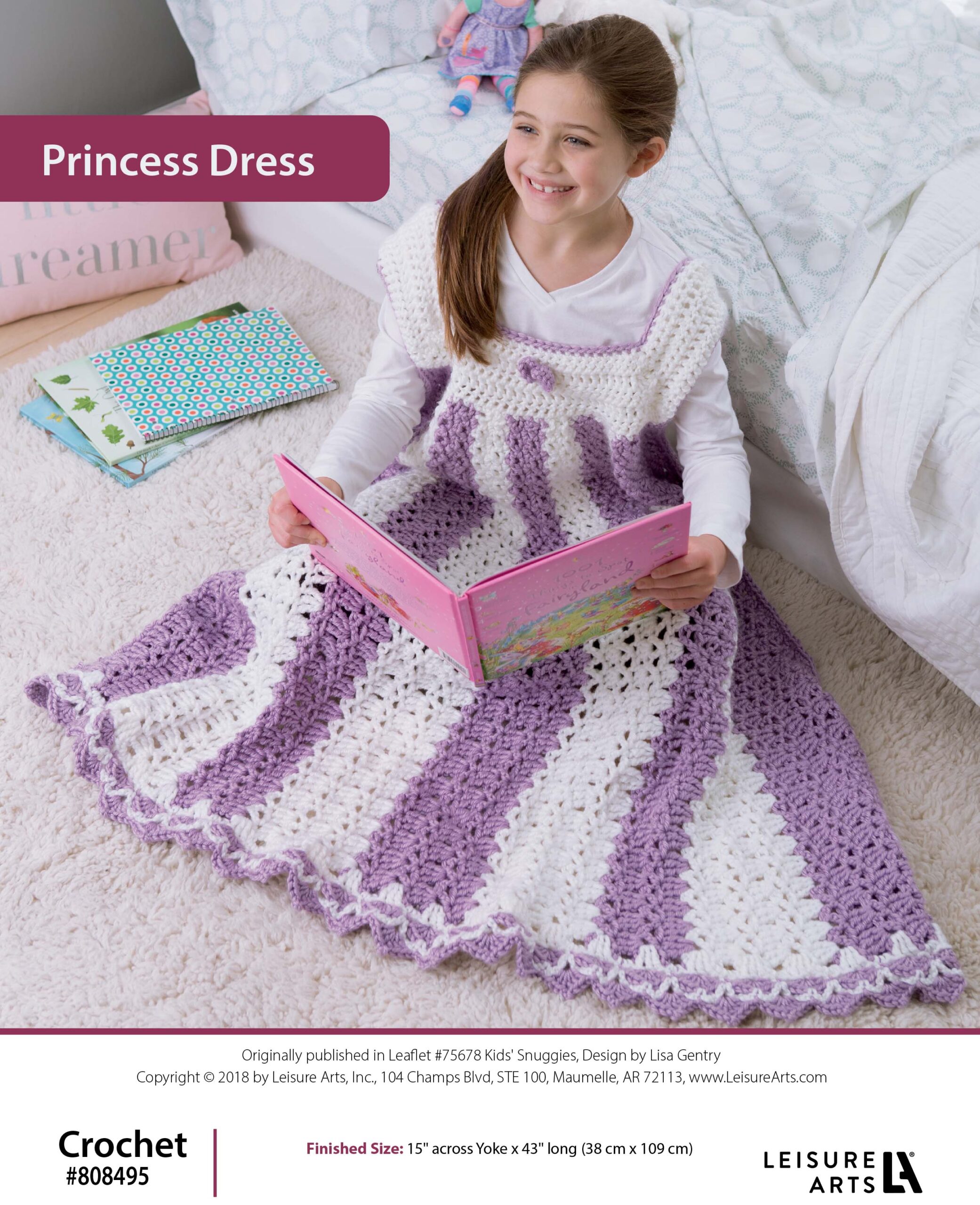 Leisure Arts Kids Snuggies Princess Crochet ePattern