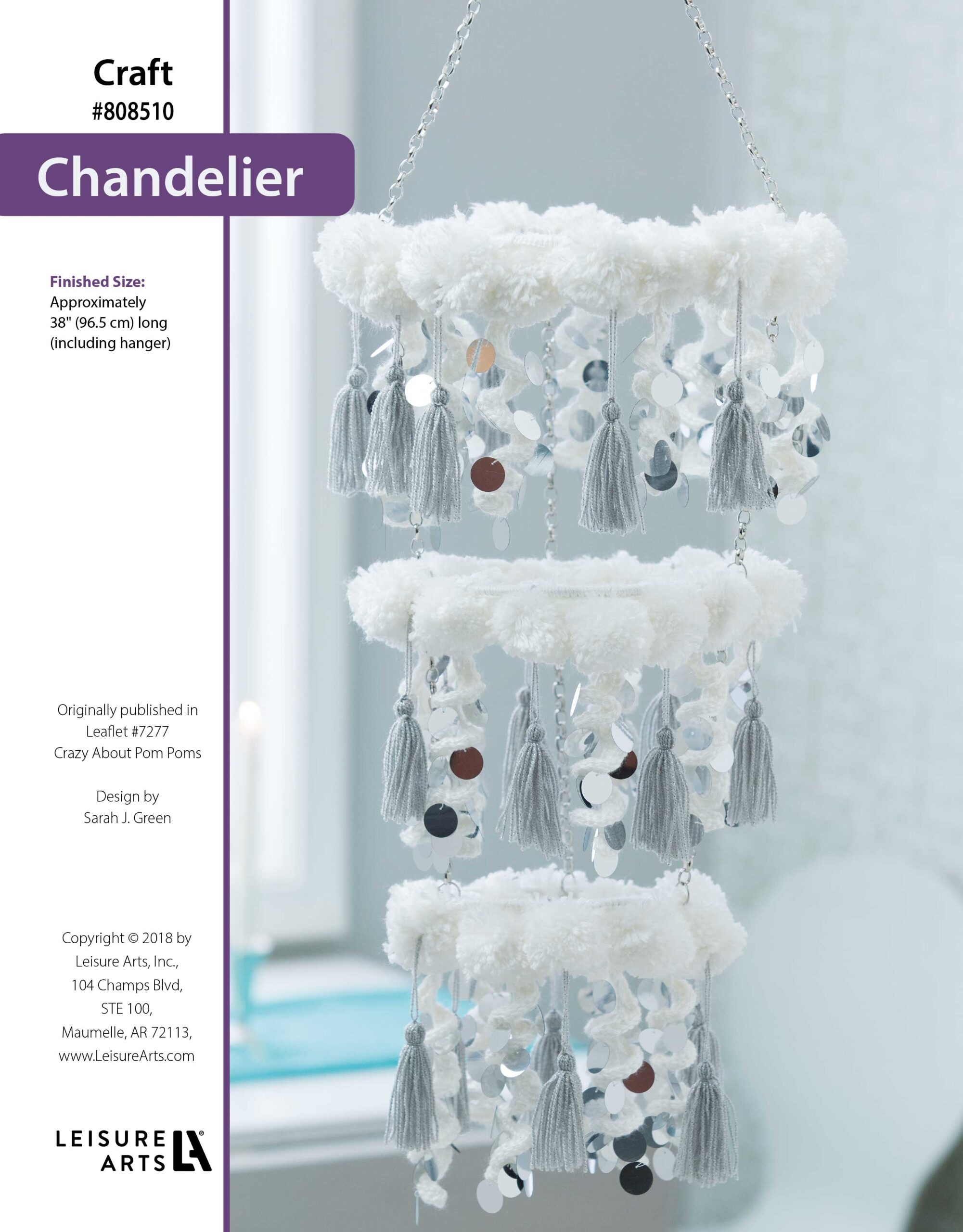 Leisure Arts Crazy About Pom Poms Chandelier Crochet ePattern