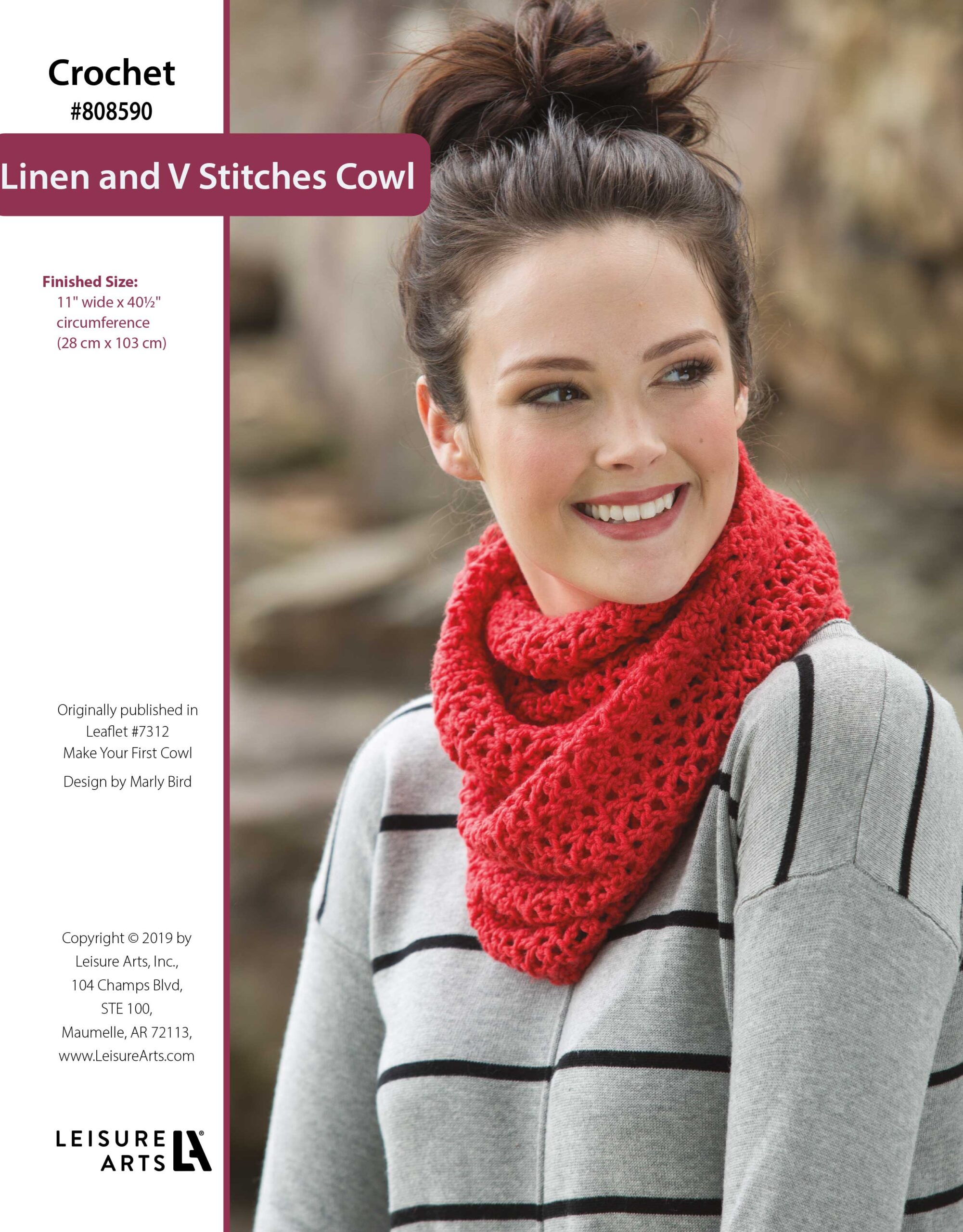 Leisure Arts Make Your First Crochet Cowls Linen VStitches ePattern