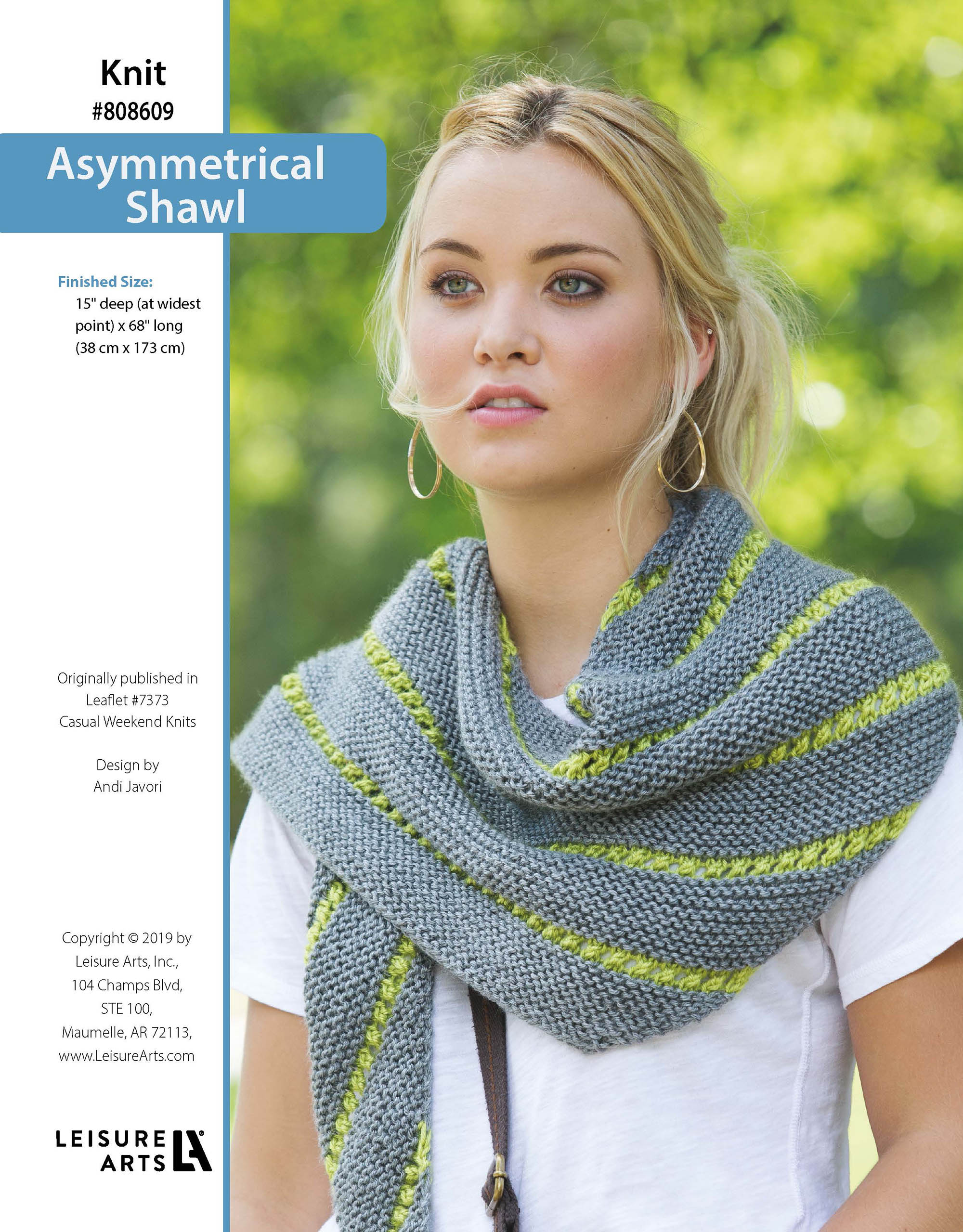 Leisure Arts Casual Weekend Knits Asymmetrical Shawl ePattern
