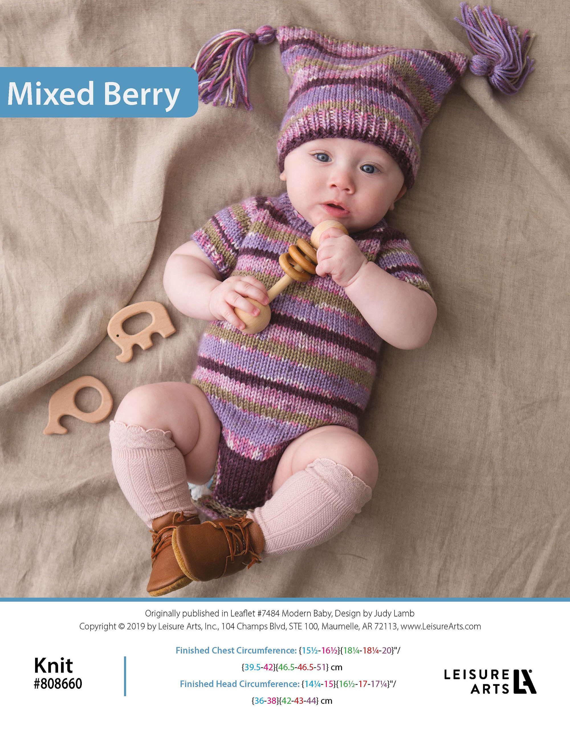 Leisure Arts Modern Baby Mixed Berry Knit ePattern