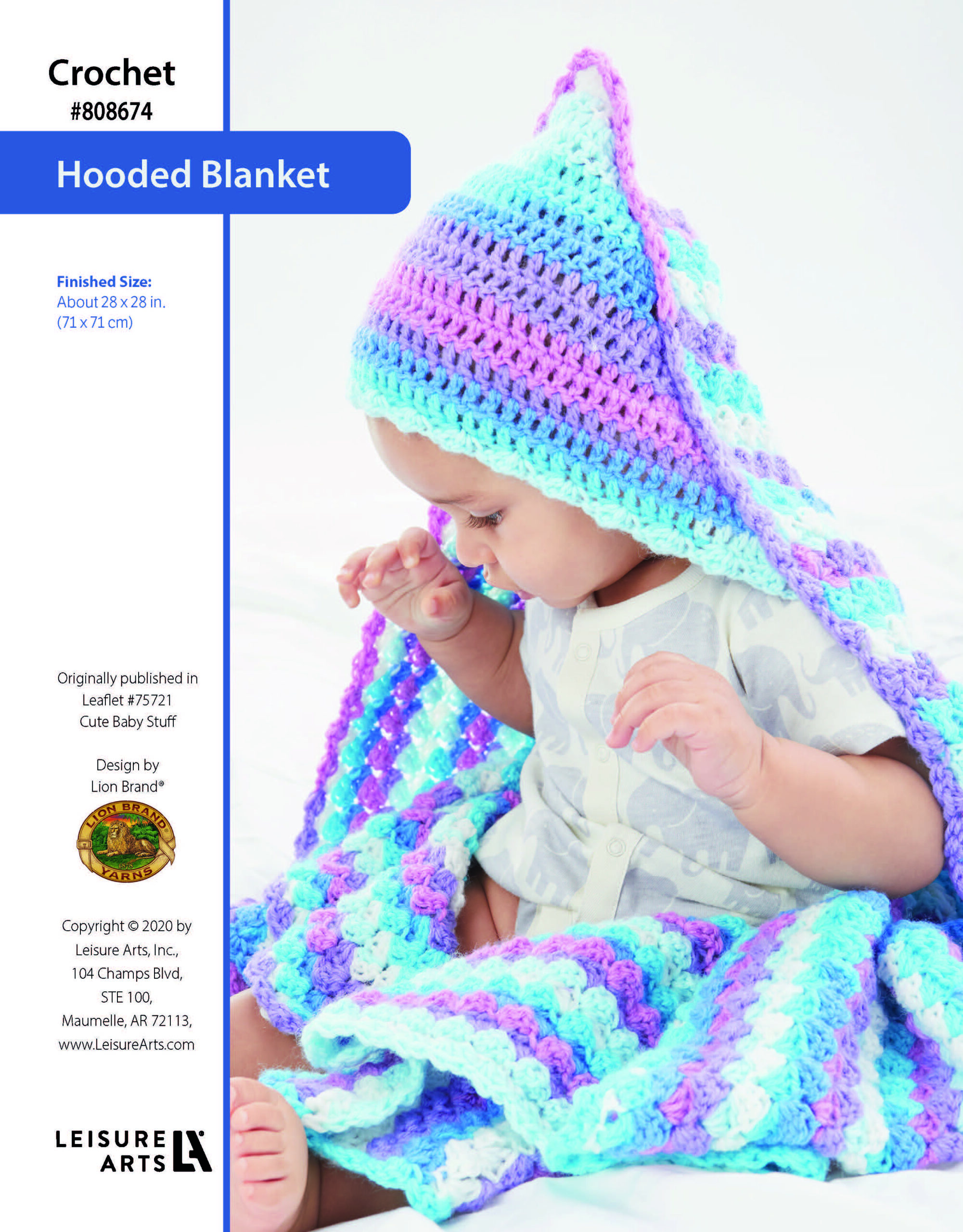Leisure Arts Cute Baby Stuff Hooded Blankie Crochet ePattern
