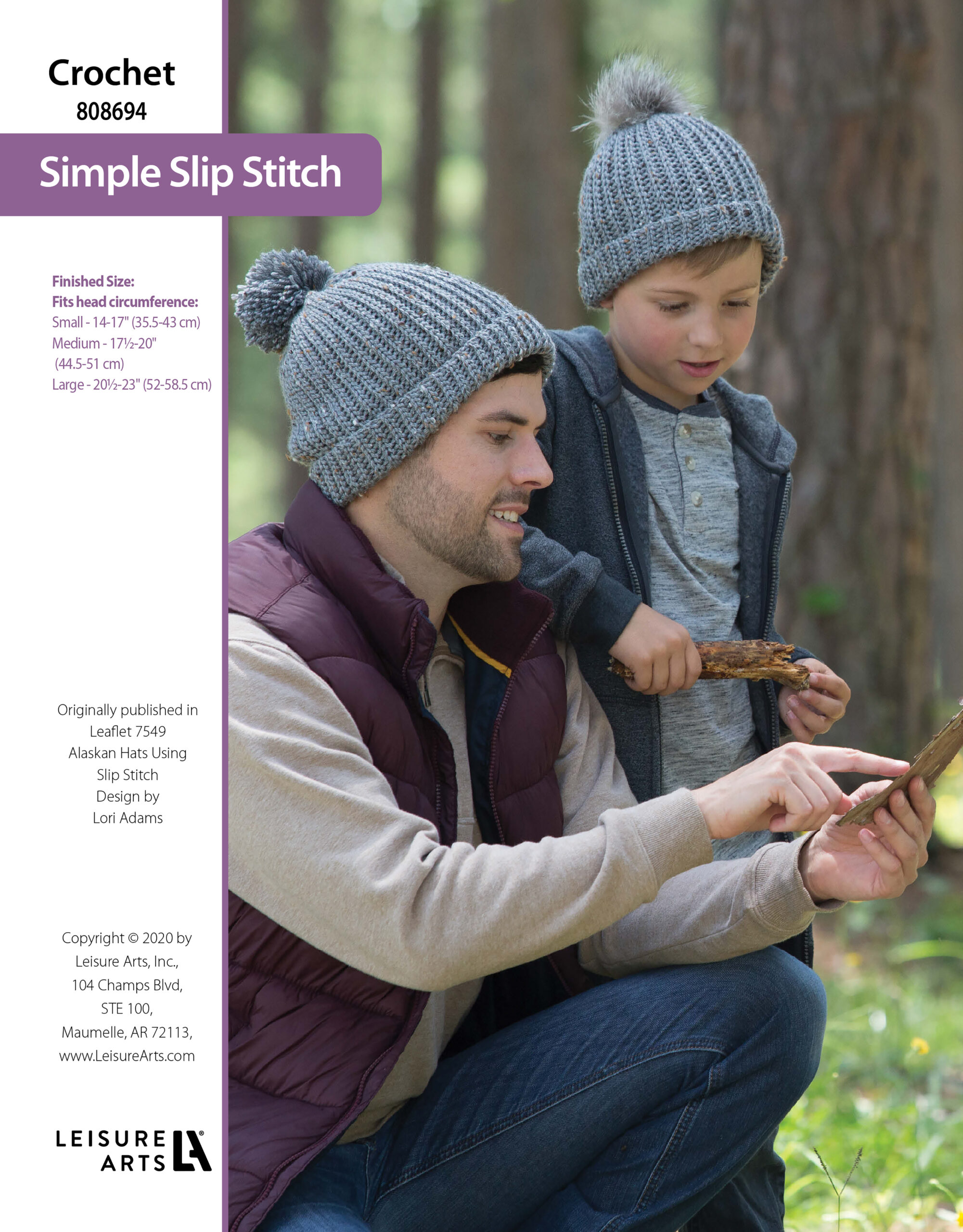 Leisure Arts Alaskan Hats Using Slip Stitch Simple ePattern