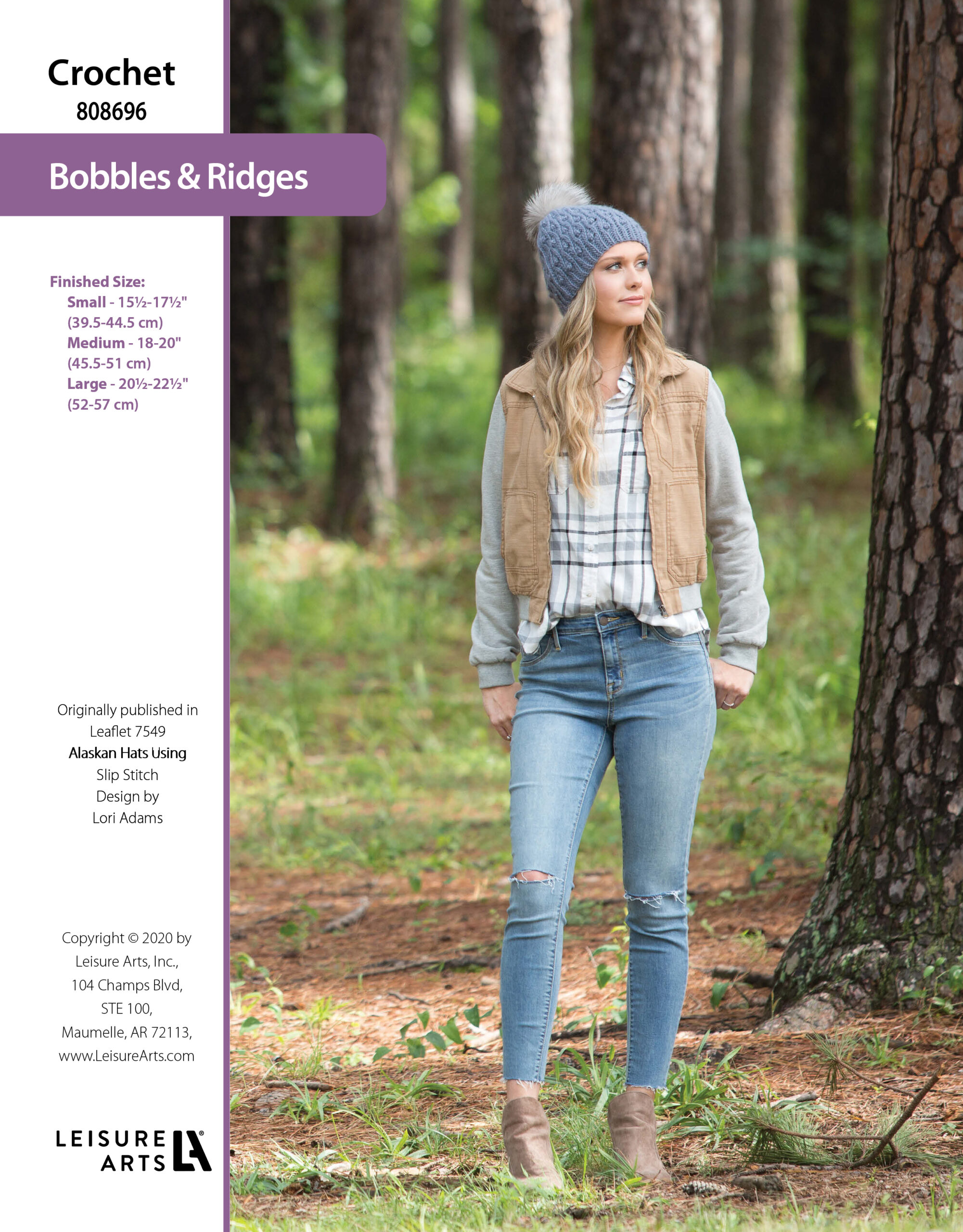 Leisure Arts Alaskan Hats Using Slip Stitch Bobbles Ridges ePattern