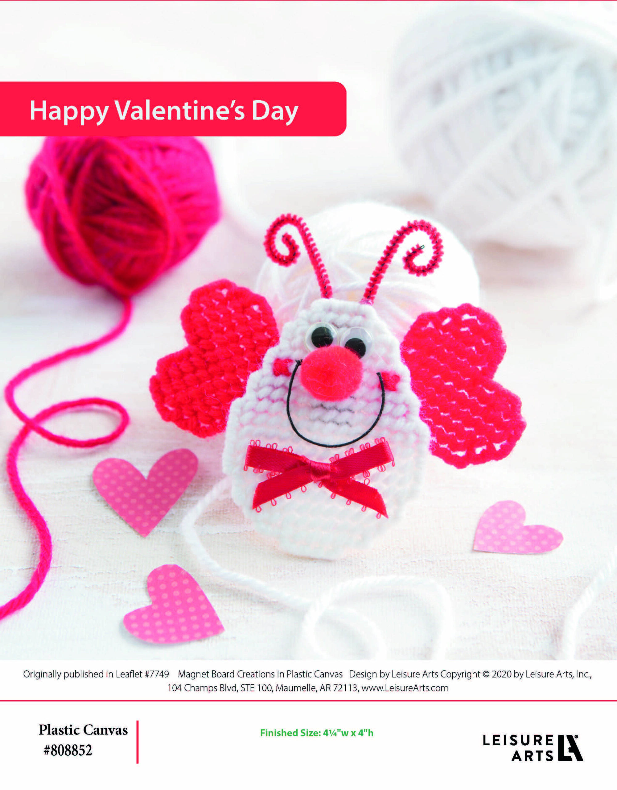 Leisure Arts Magnet Board Creations In Plastic Canvas Lovebug ePattern