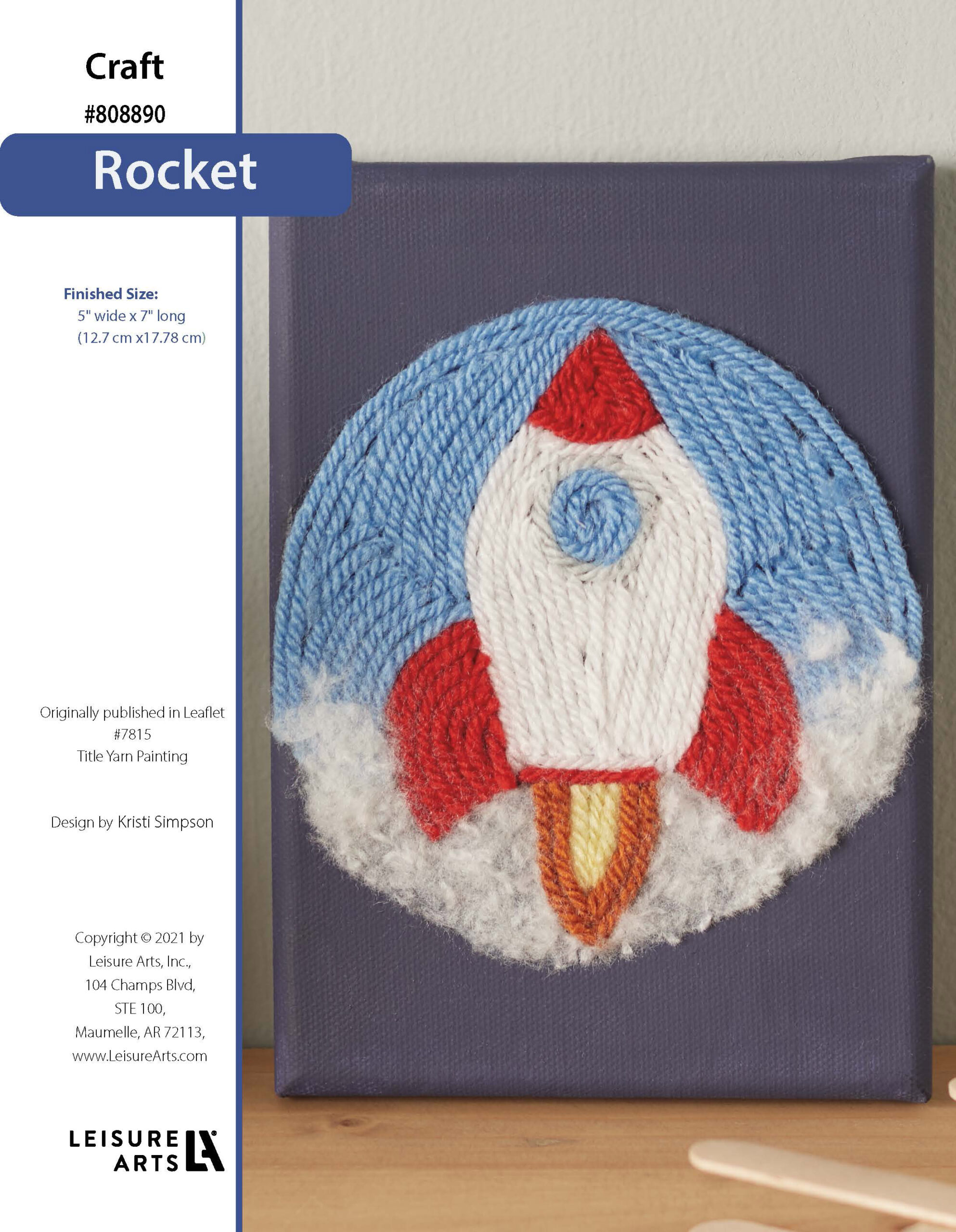 Leisure Arts Rocket Yarn Painting ePattern