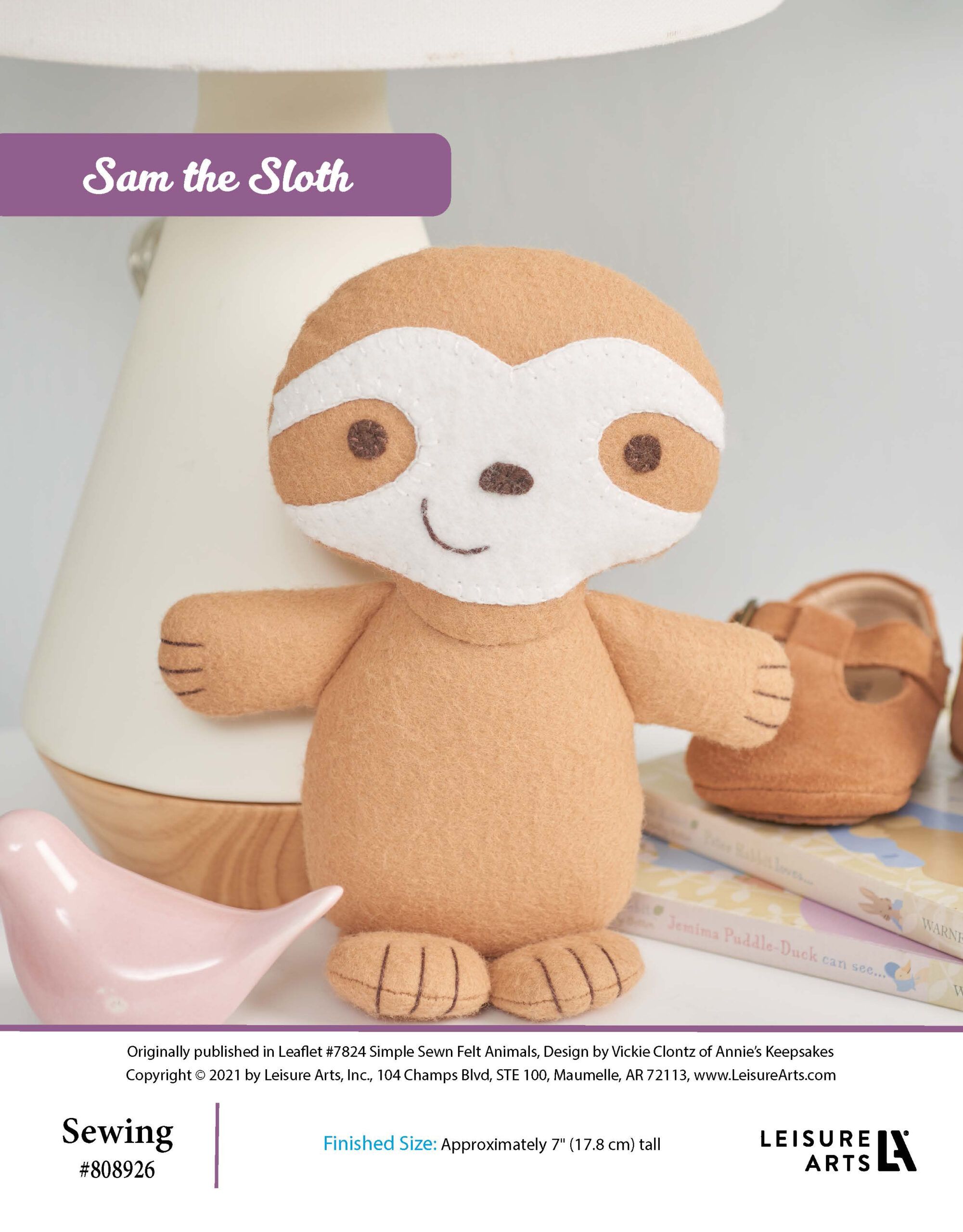Leisure Arts ePattern Sam the Sloth