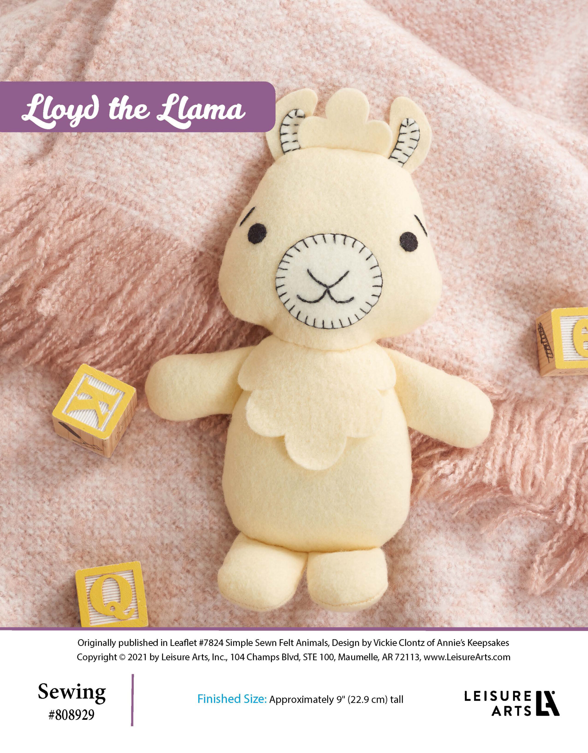 Leisure Arts ePattern Lloyd the Llama