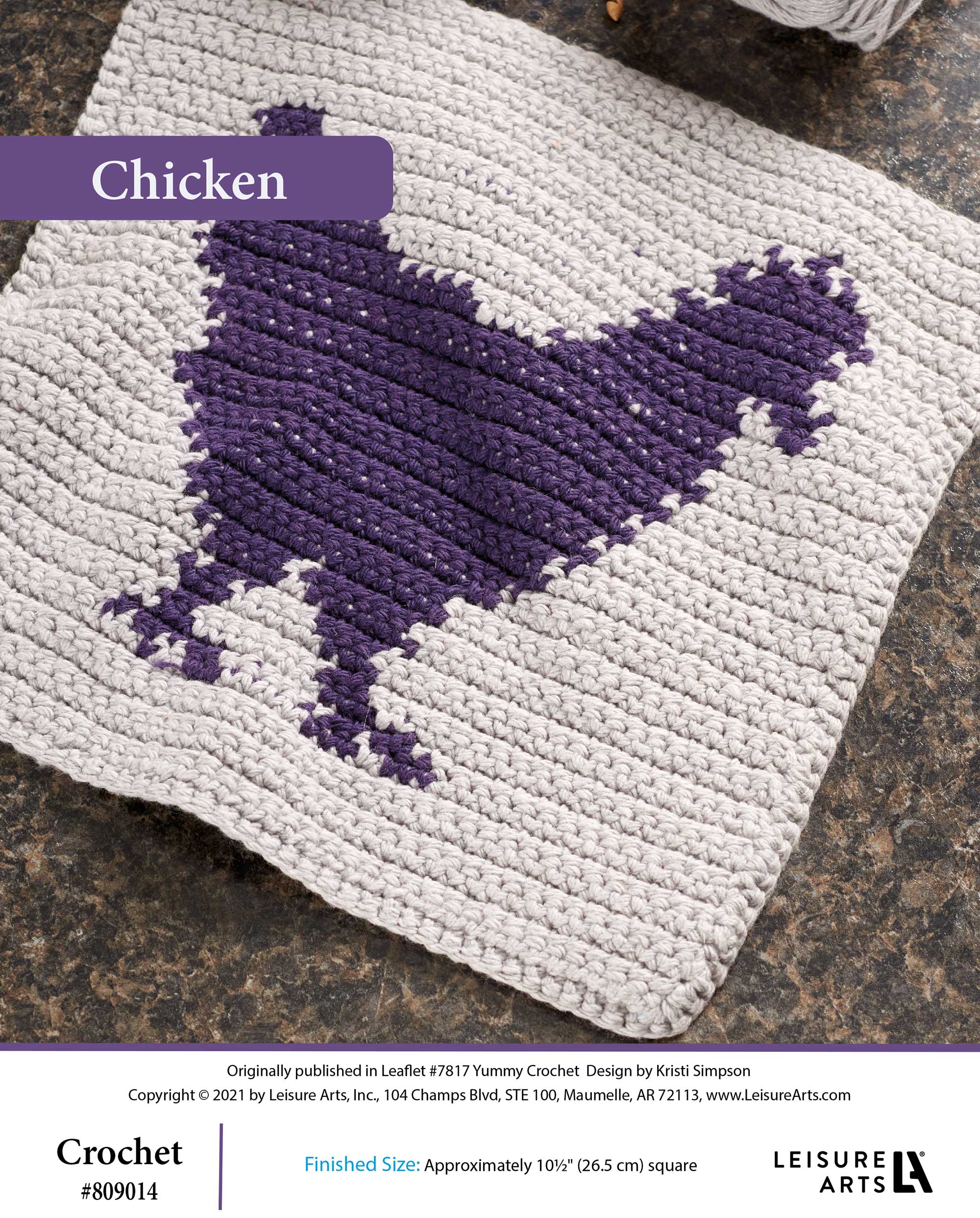 Leisure Arts Yummy Crochet Chicken ePattern