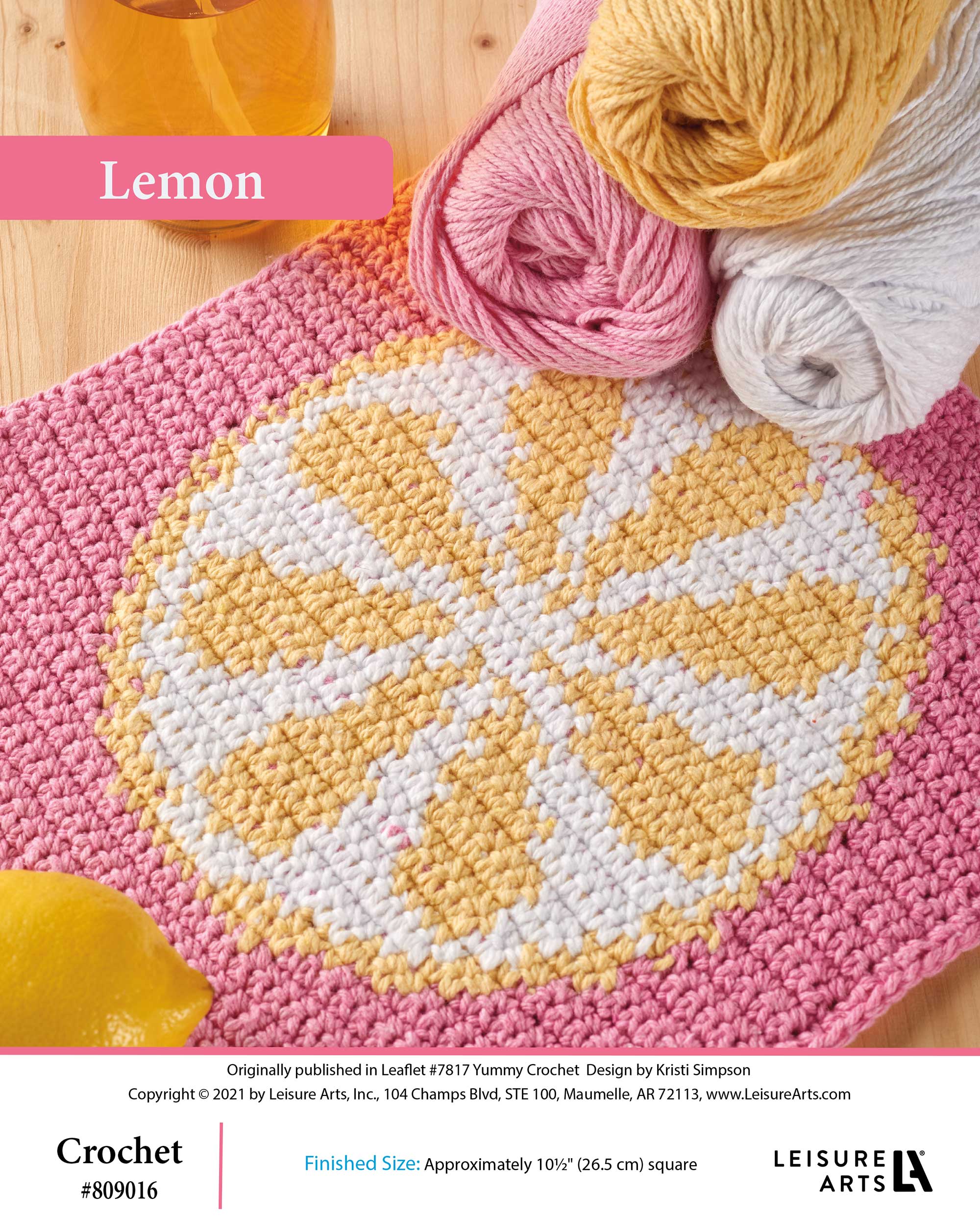 Leisure Arts Yummy Crochet Lemon ePattern