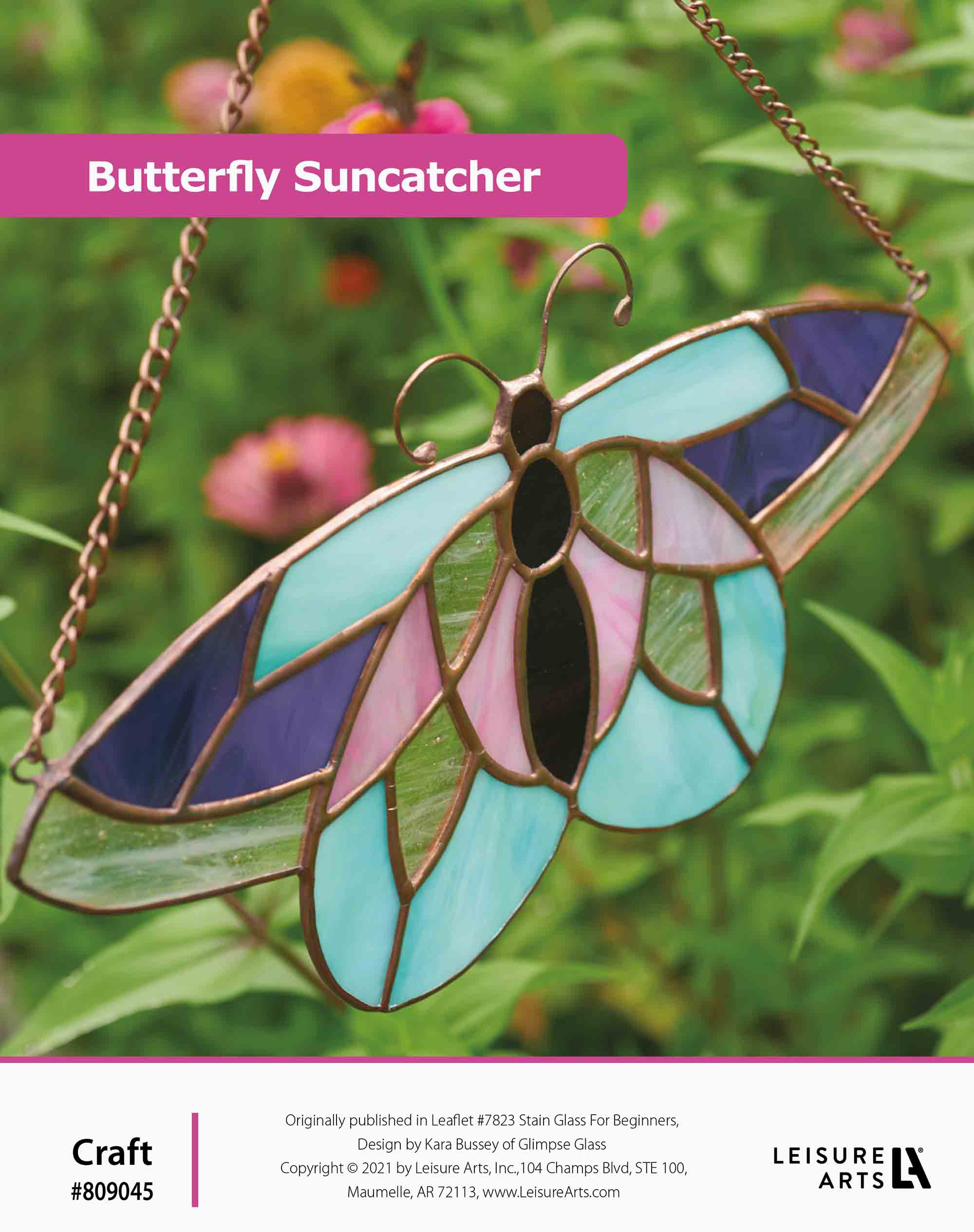 Leisure Arts Stained Glass Butterfly Suncatcher ePattern