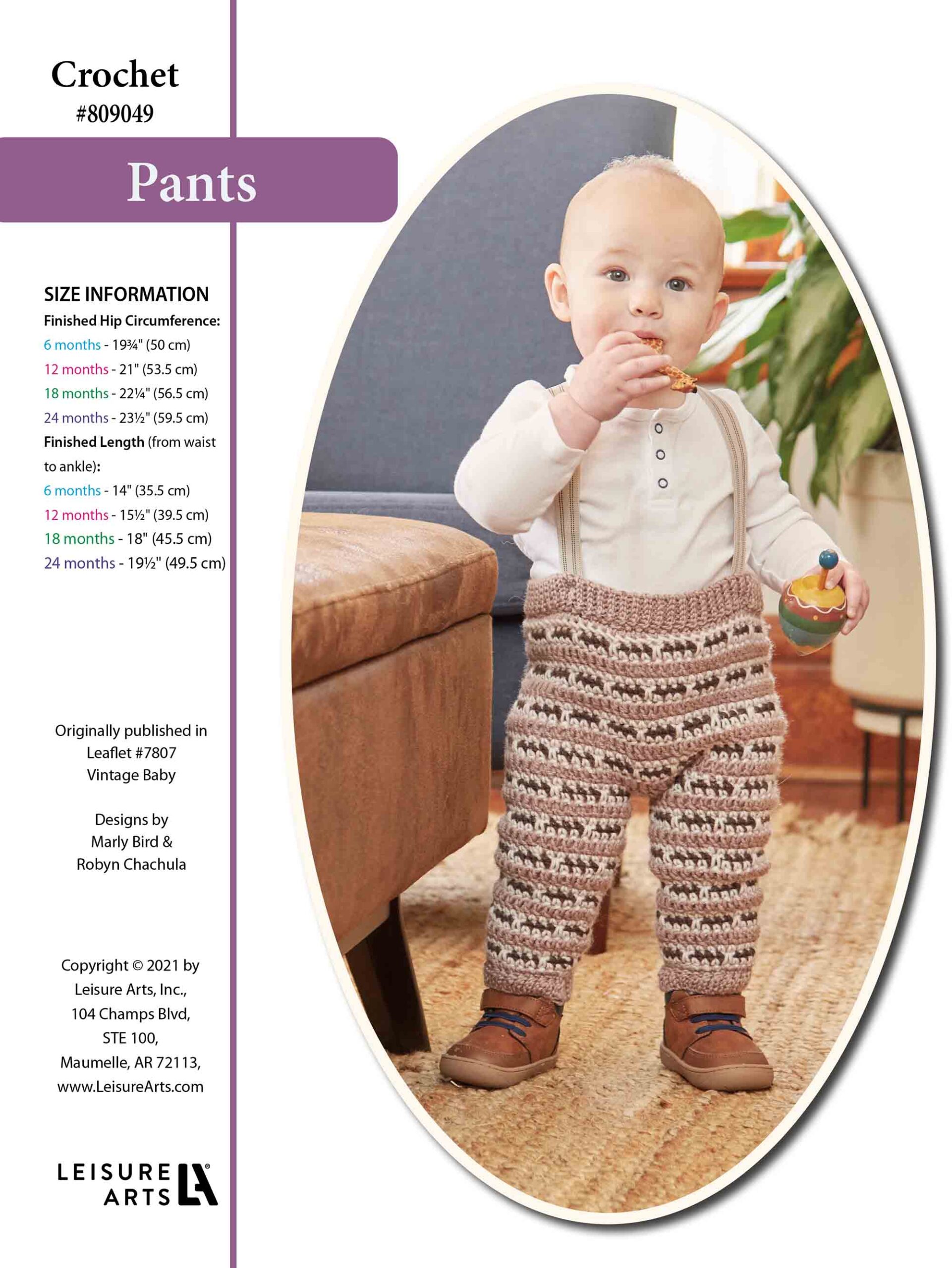 Leisure Arts Vintage Baby Crochet Pants ePattern