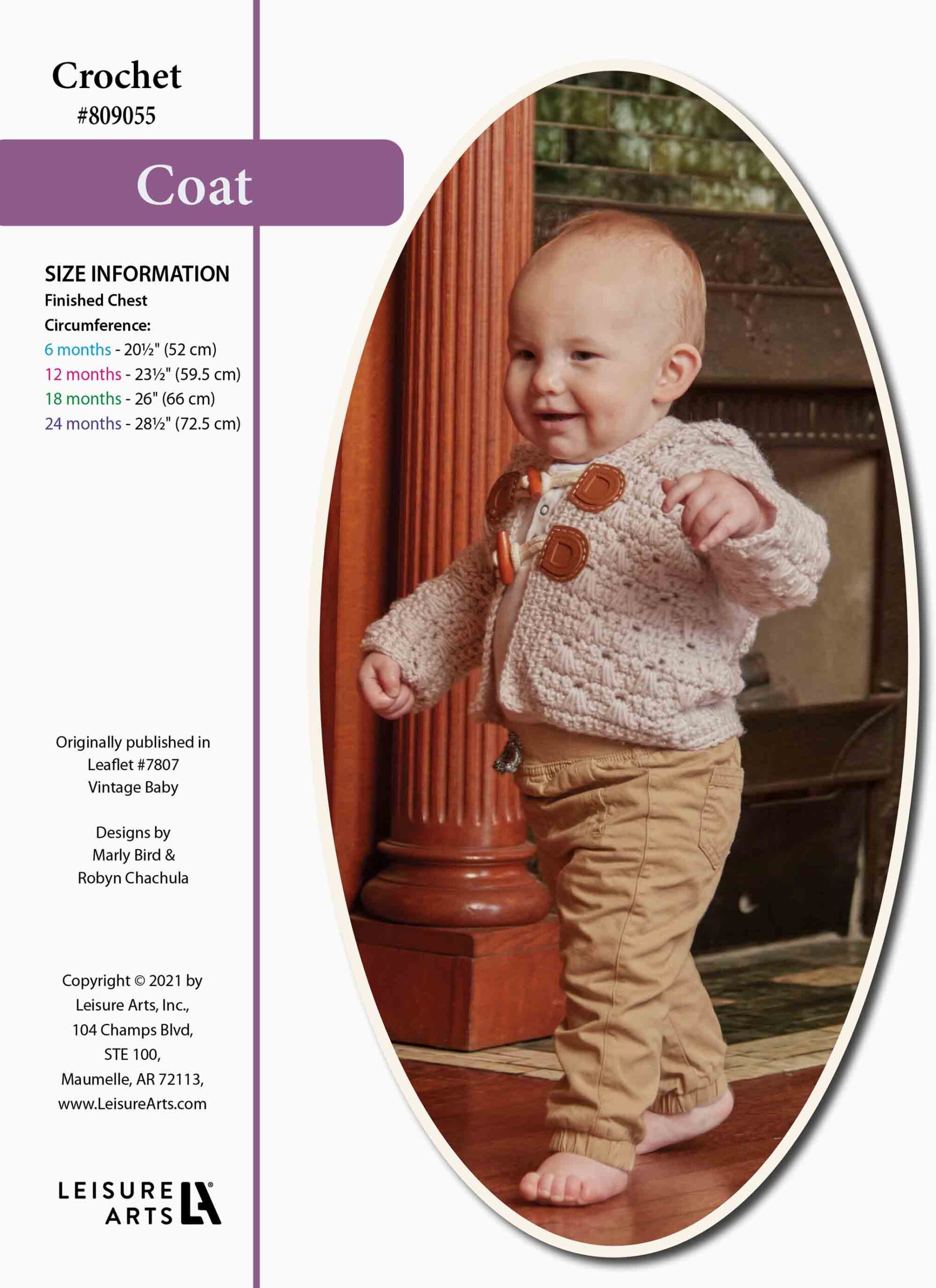 Leisure Arts Vintage Baby Crochet Coat ePattern