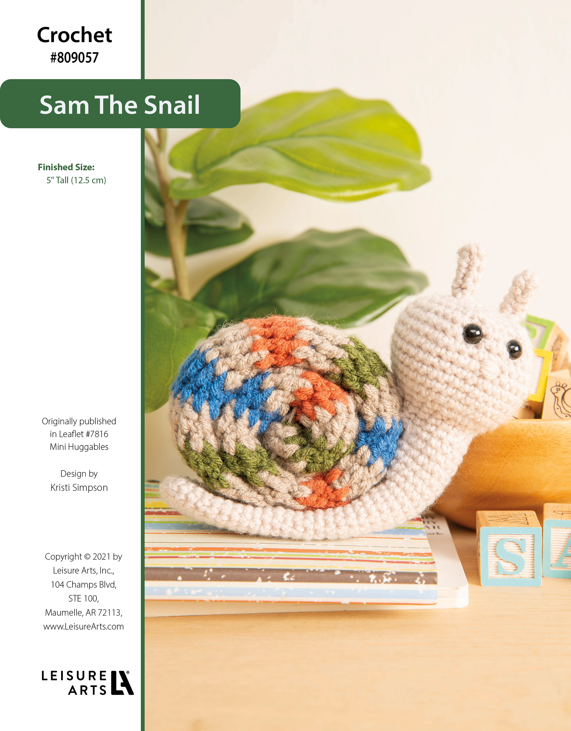 Leisure Arts ePattern Crochet Sam the Snail