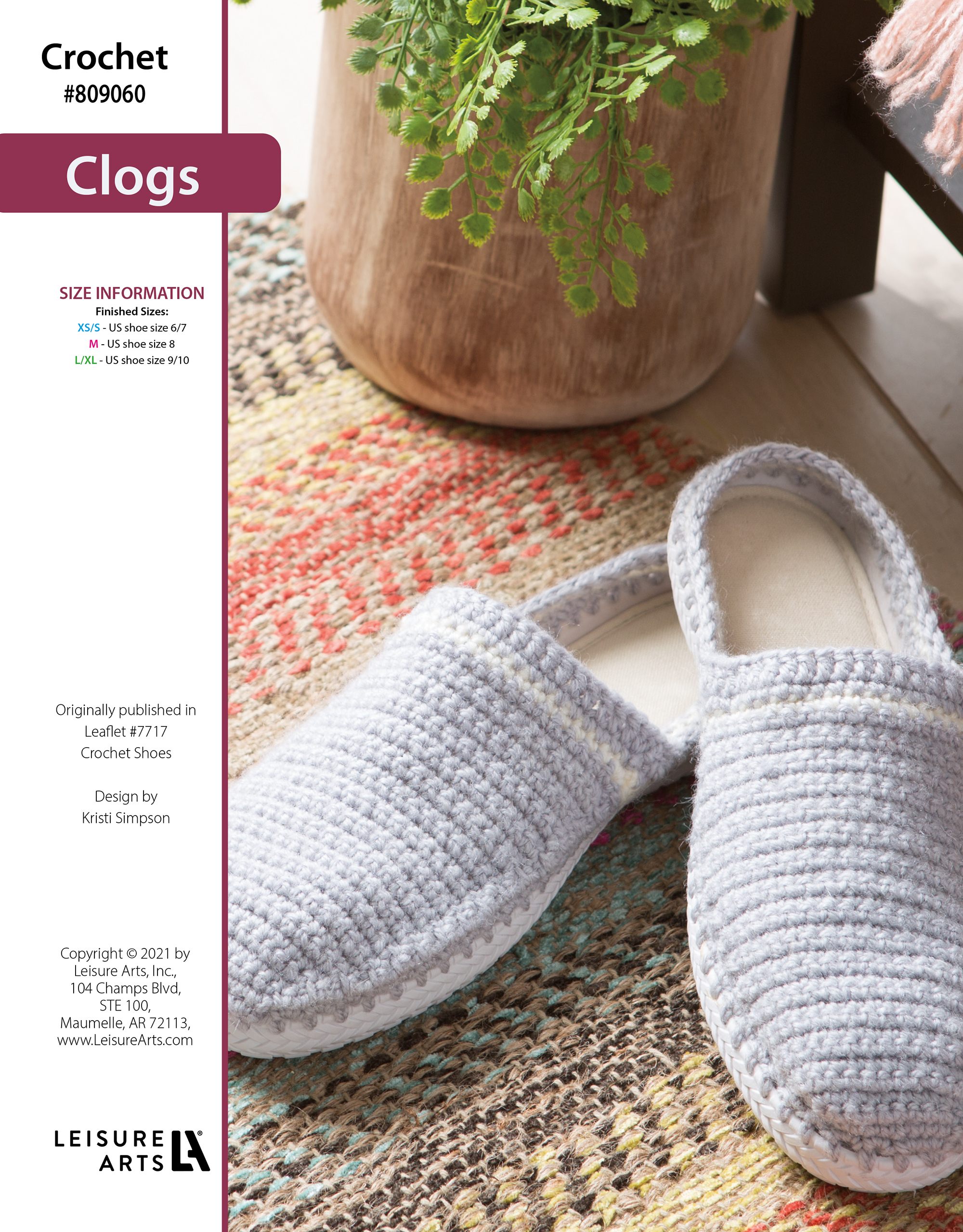 Leisure Arts ePattern Crochet Clogs