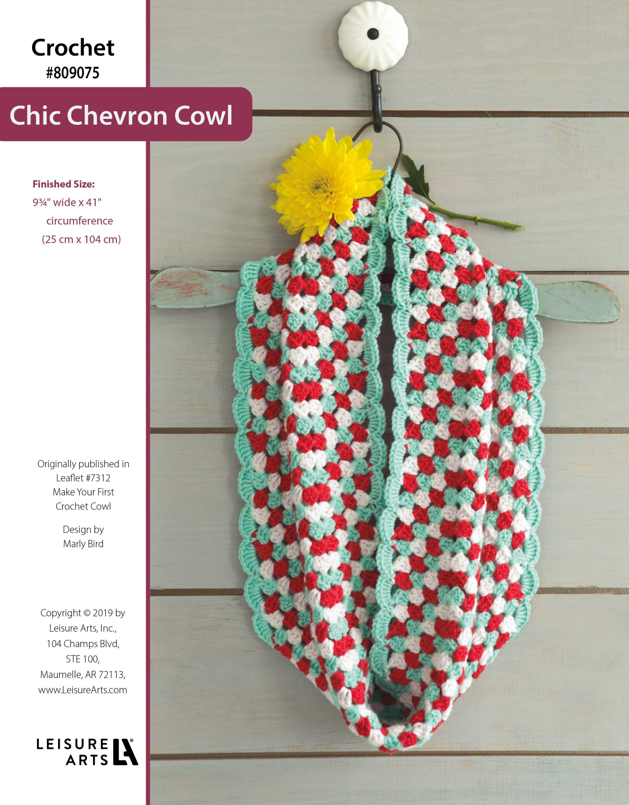 Leisure Arts Make Your First Crochet Cowls Chic Chevron ePattern