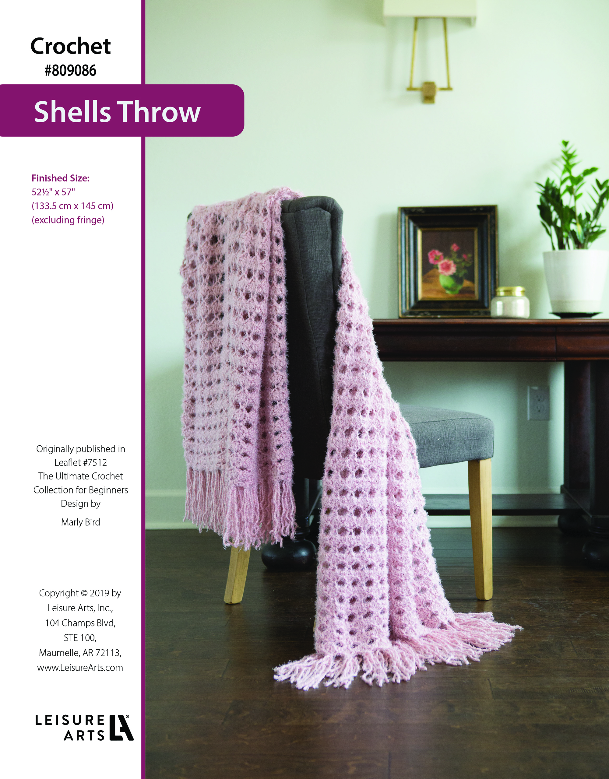 Leisure Arts ePattern Crochet Shells Throw