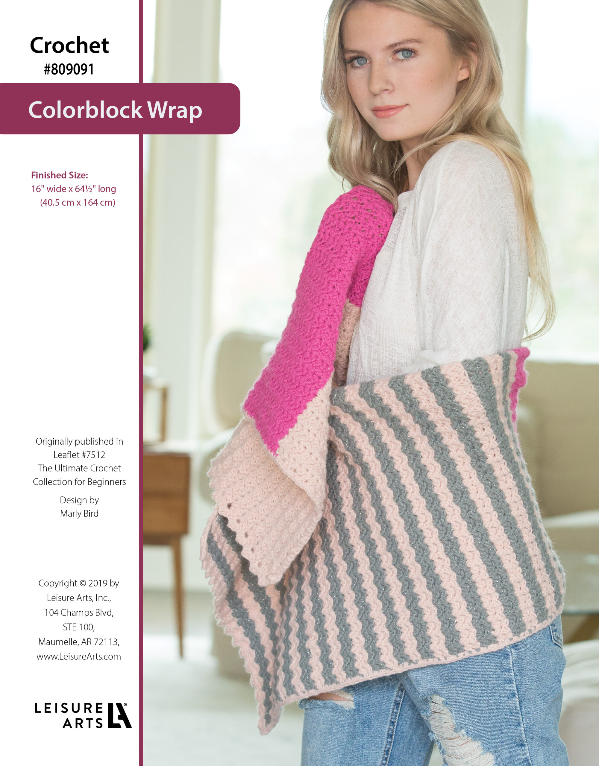 Leisure Arts ePattern Crochet Colorblock Wrap