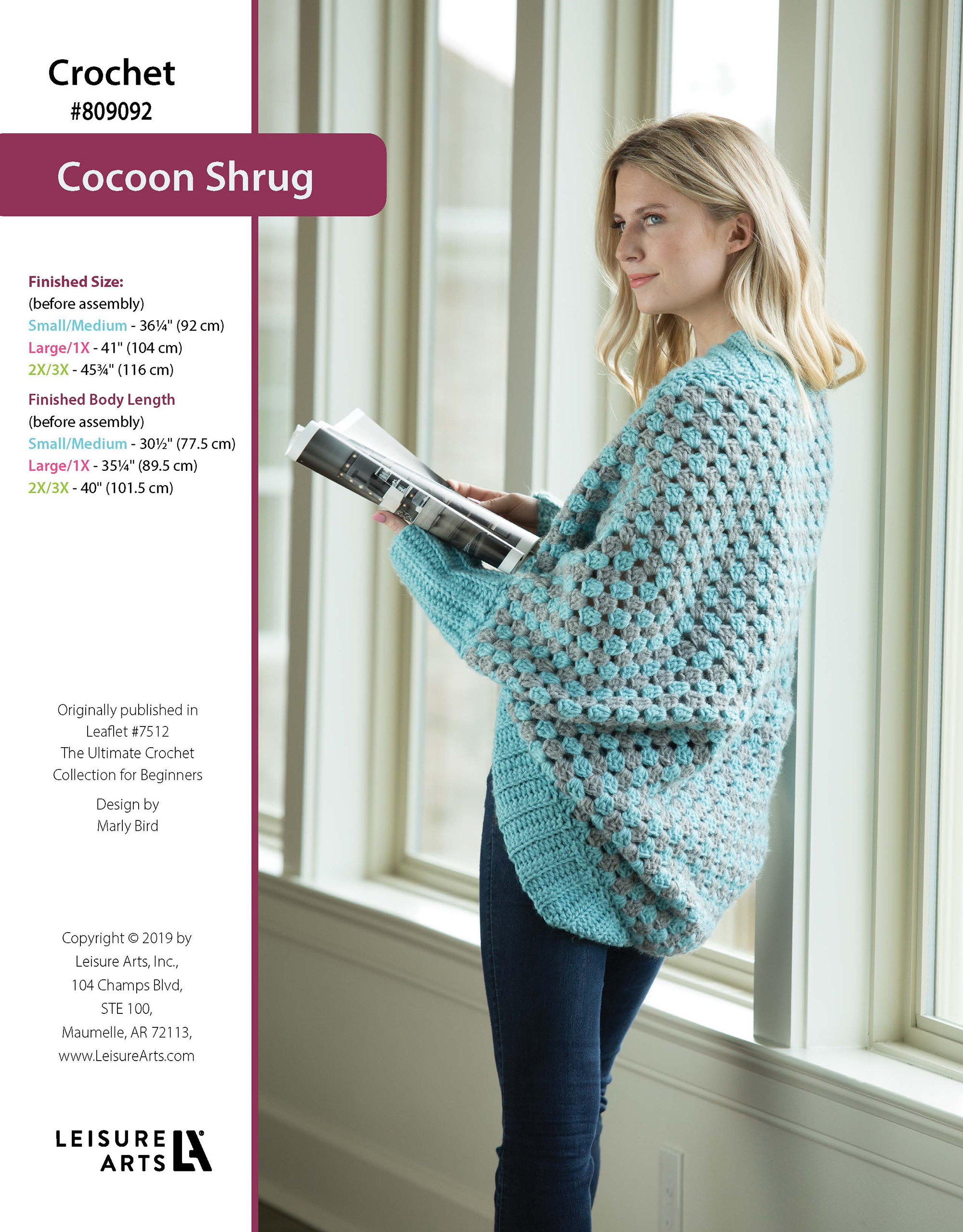 Leisure Arts ePattern Cocoon Shrug
