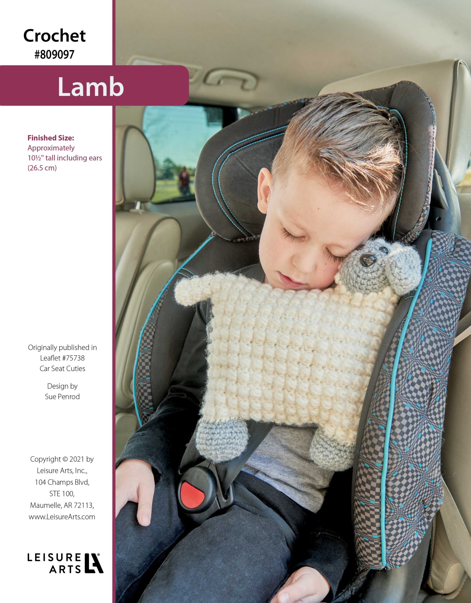 Leisure Arts Car Seat Cuties Lamb Crochet ePattern