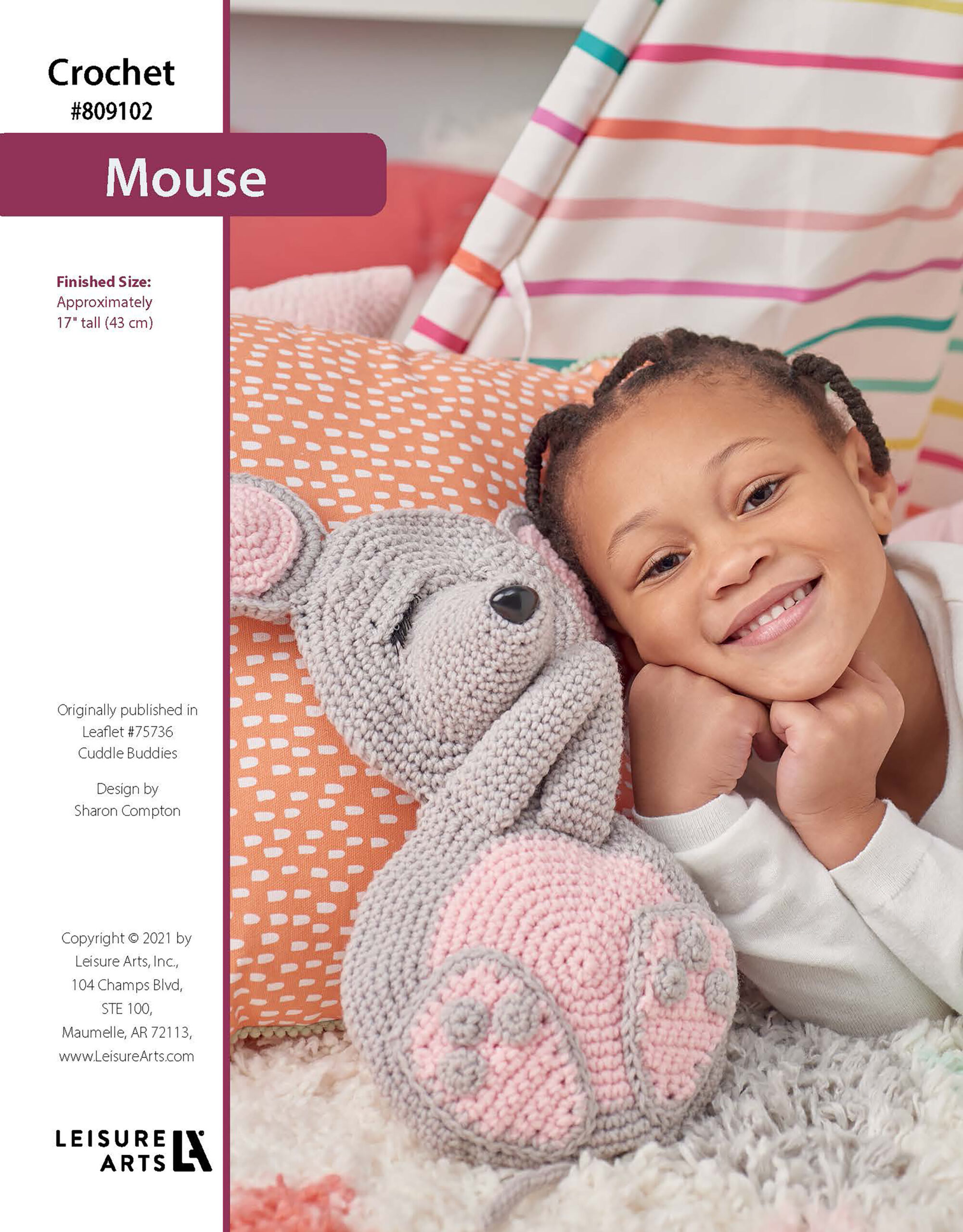 Leisure Arts Cuddle Buddies Mouse Crochet ePattern