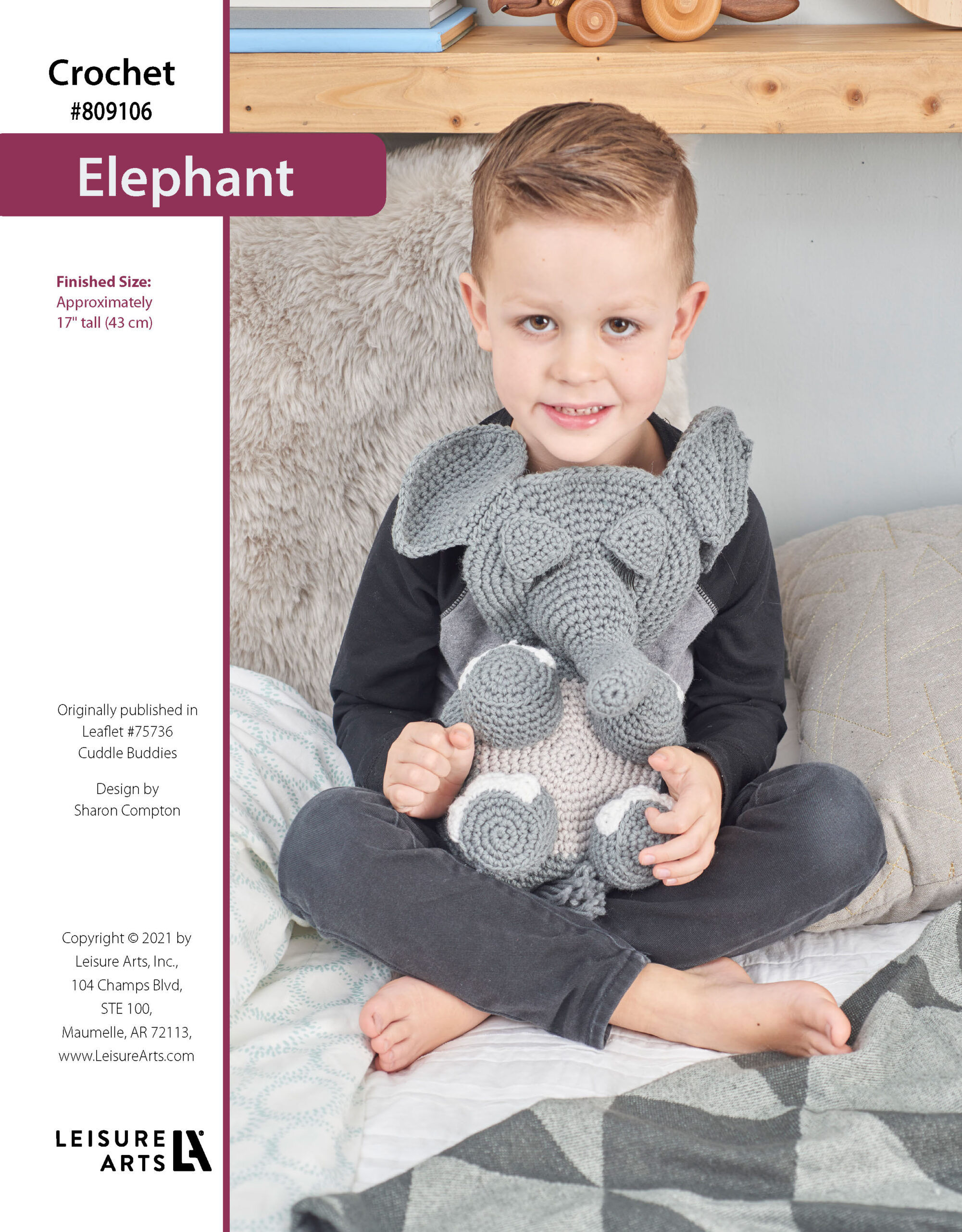 Leisure Arts Cuddle Buddies Elephant Crochet ePattern