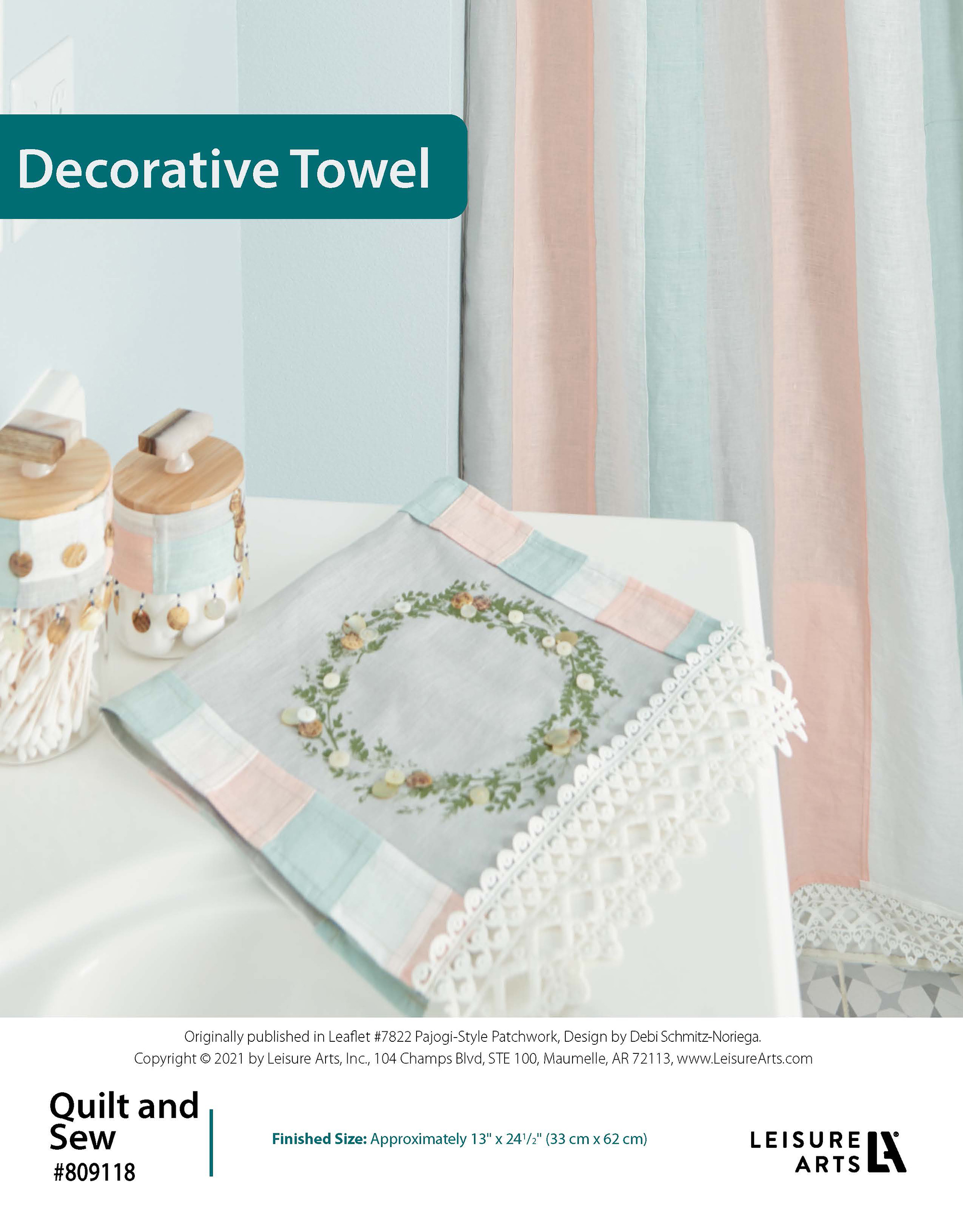 Leisure Arts Quilt And Sew PajogiStyle Patchwork Decorative Towel ePattern