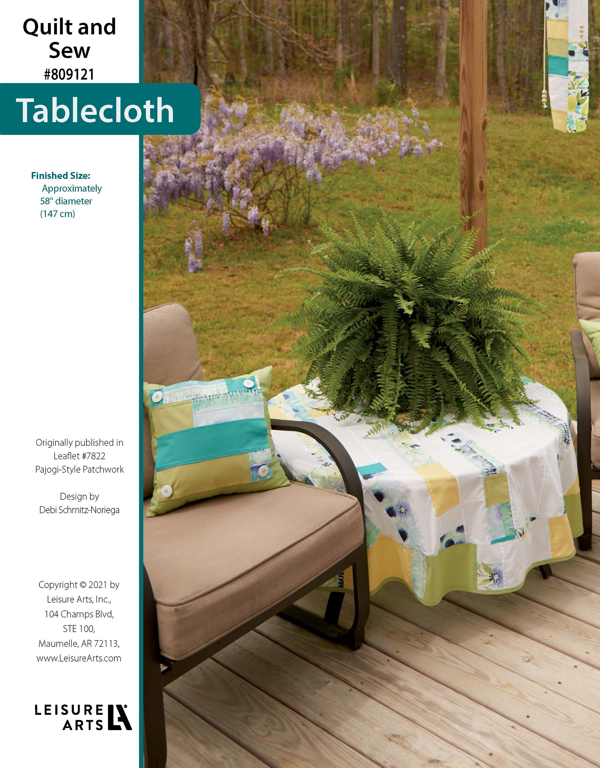 Leisure Arts Quilt And Sew PajogiStyle Patchwork Patio Tablecloth ePattern