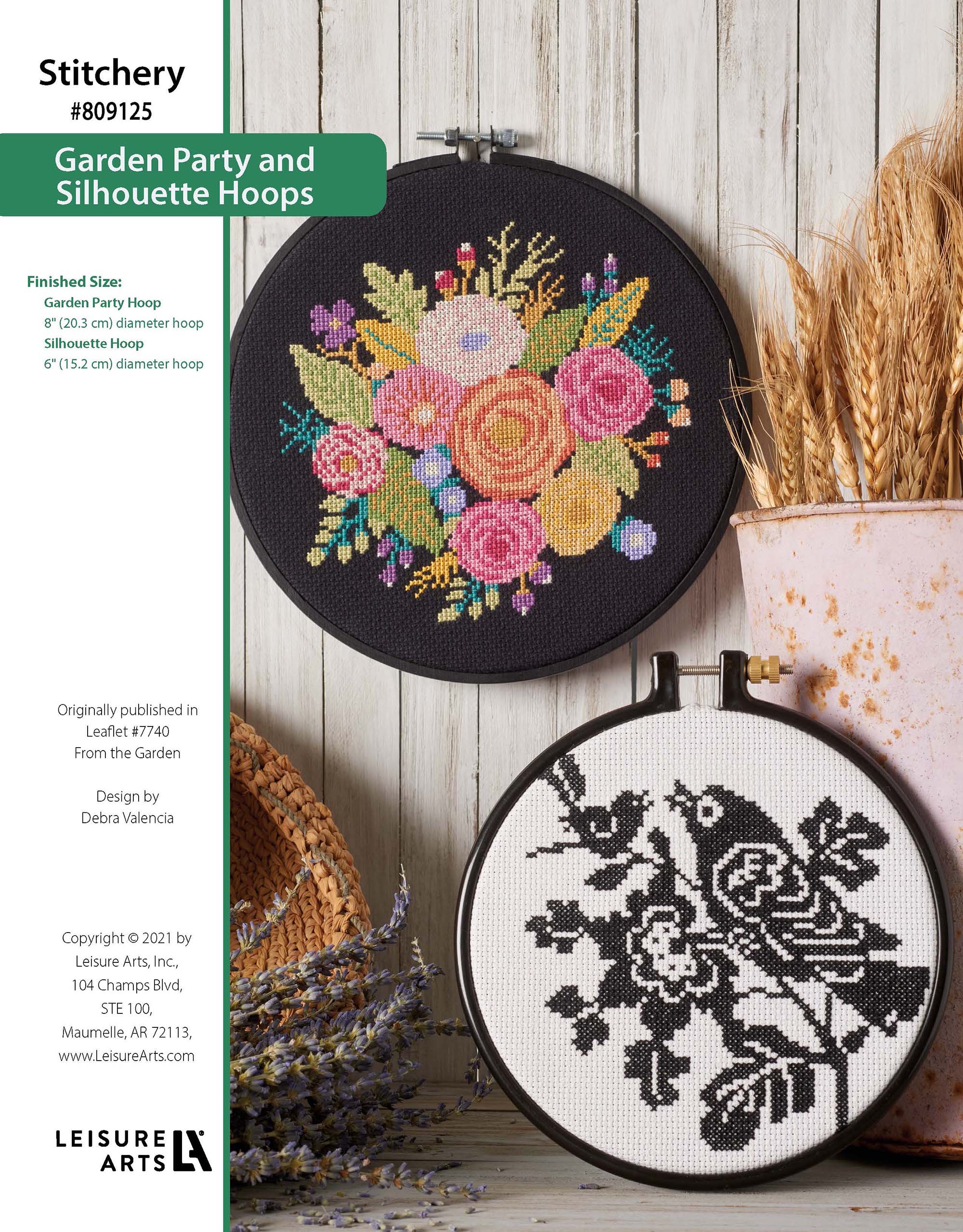 Leisure Arts From The Garden Party Silhouette Hoop Set ePattern