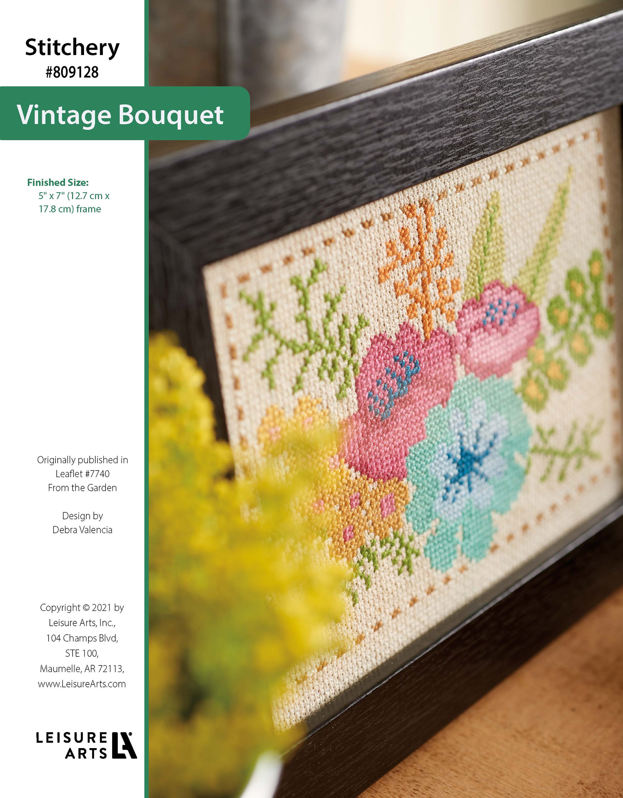 Leisure Arts From The Garden Vintage Bouquet Frame ePattern