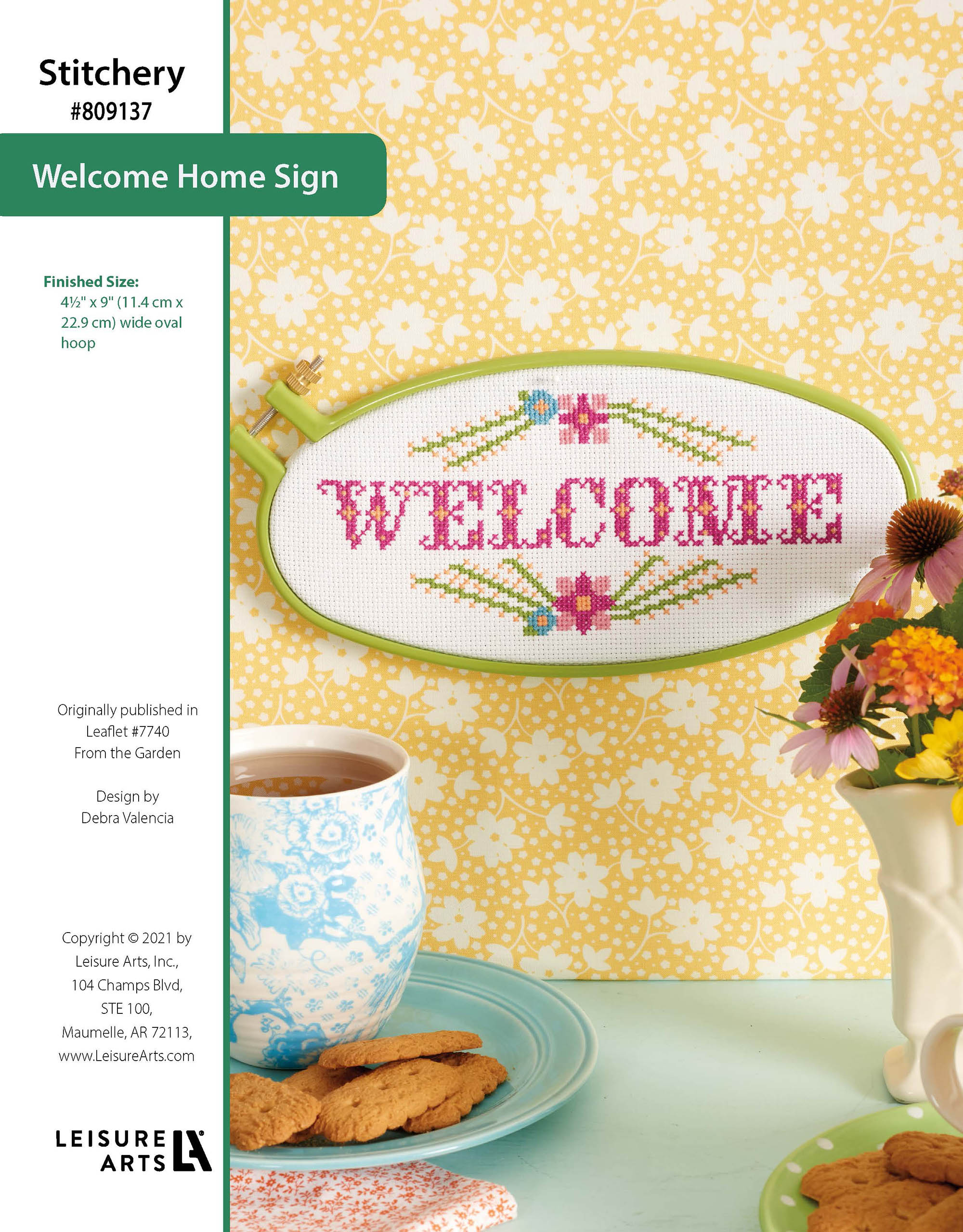 Leisure Arts From The Garden Welcome Home Sign ePattern