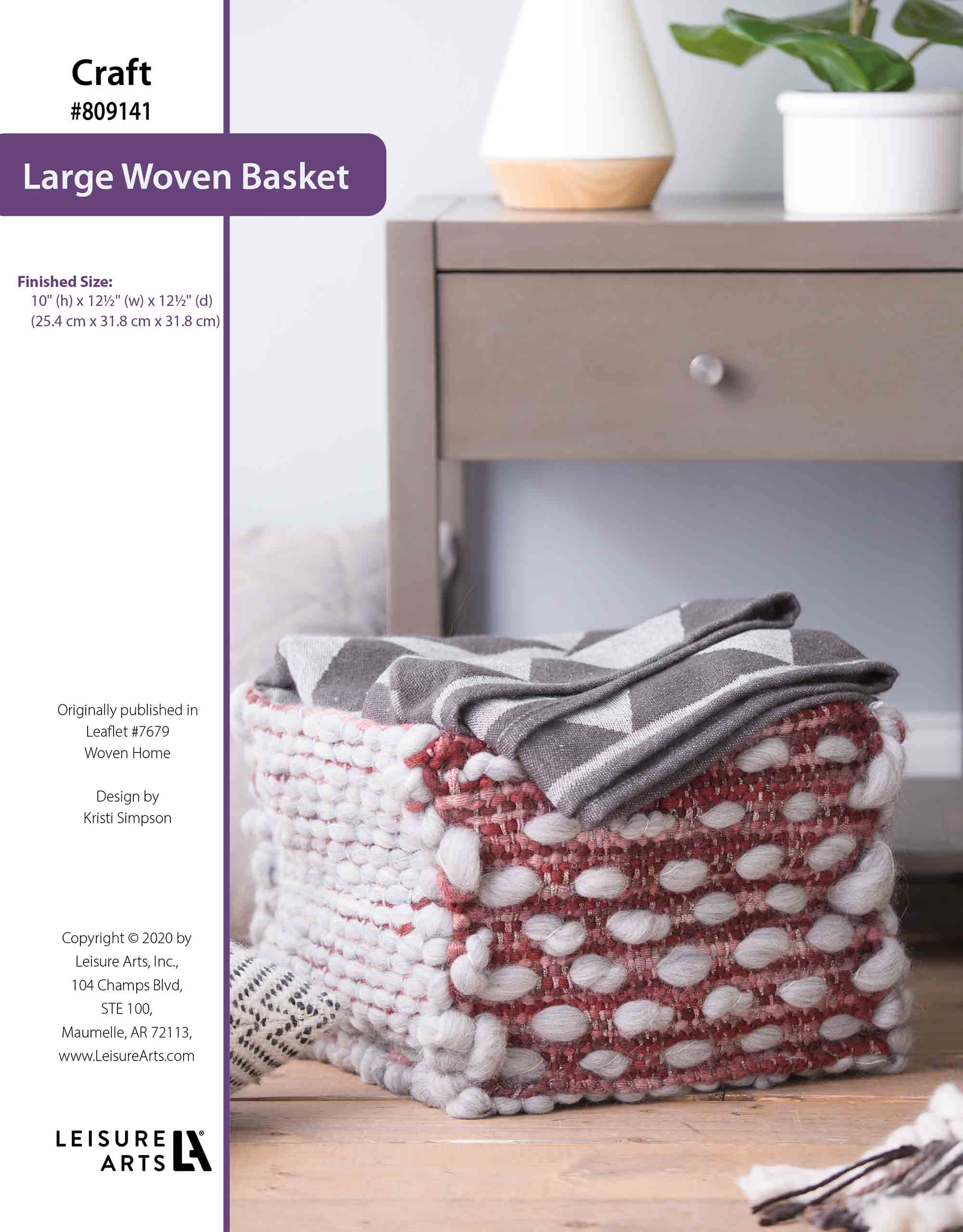 Leisure Arts Large Woven Basket ePattern