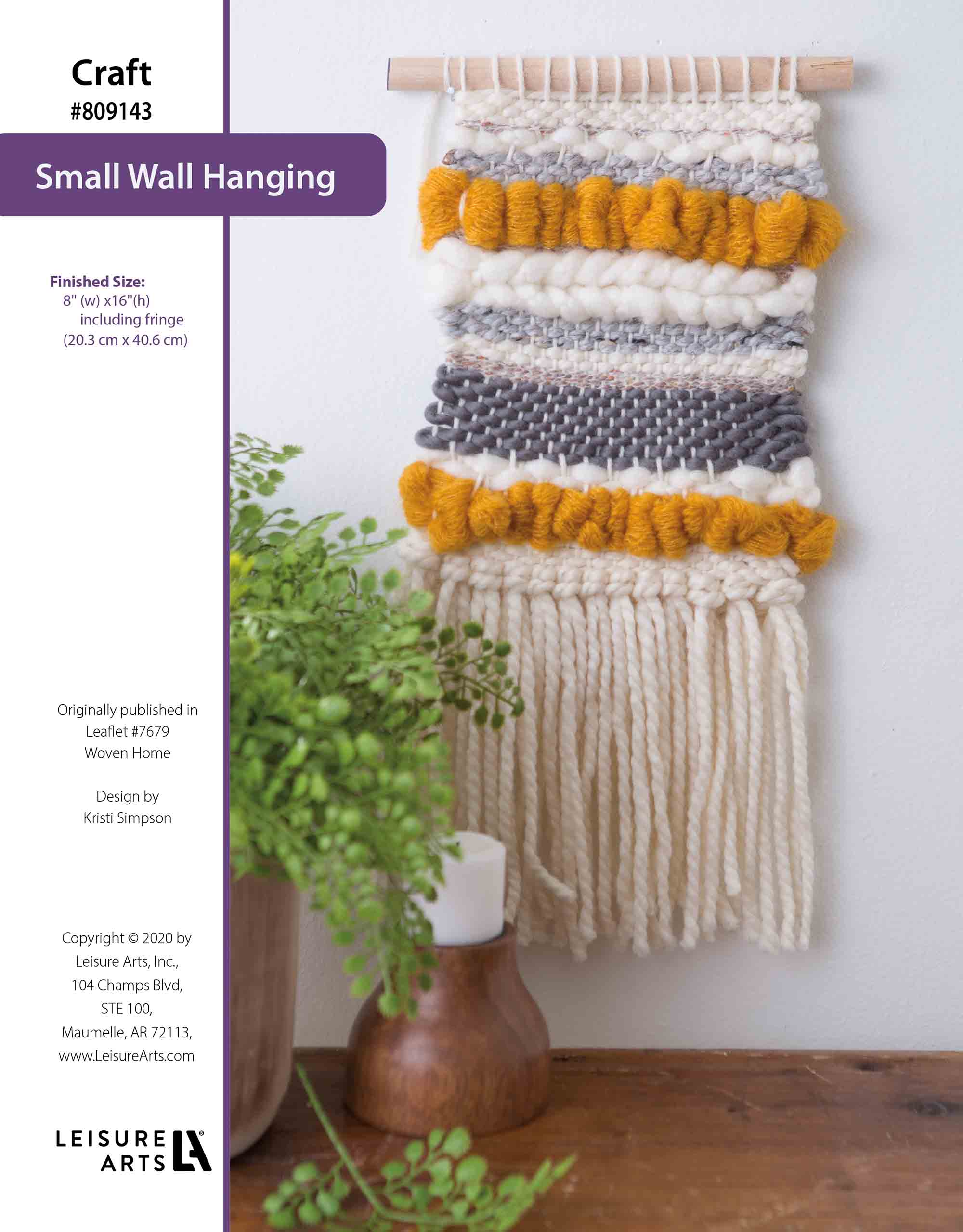 Leisure Arts Small Woven Wall Hanging ePattern