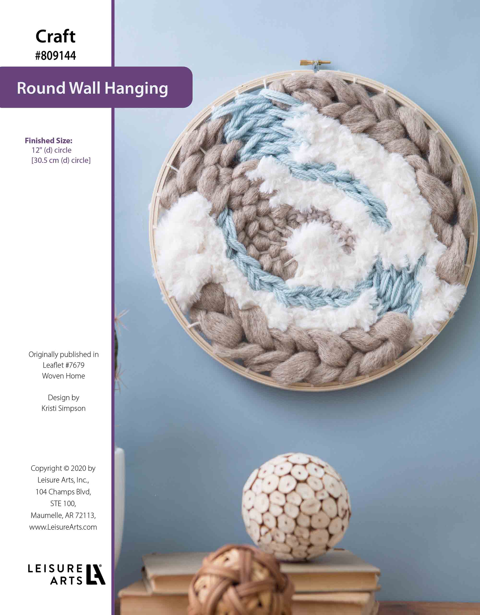 Leisure Arts Round Woven Wall Hanging ePattern