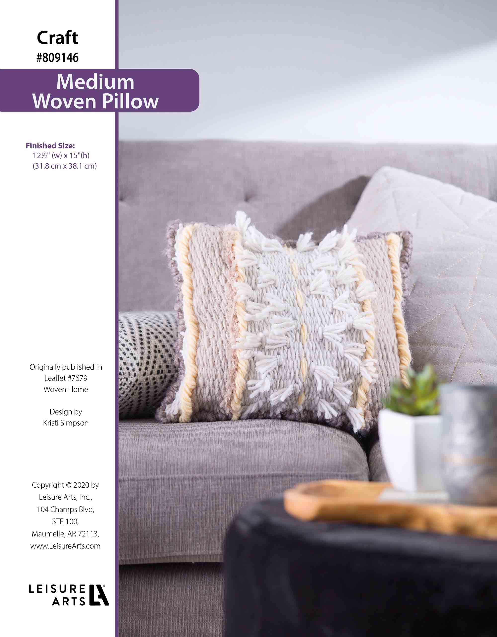 Leisure Arts Medium Woven Pillow ePattern