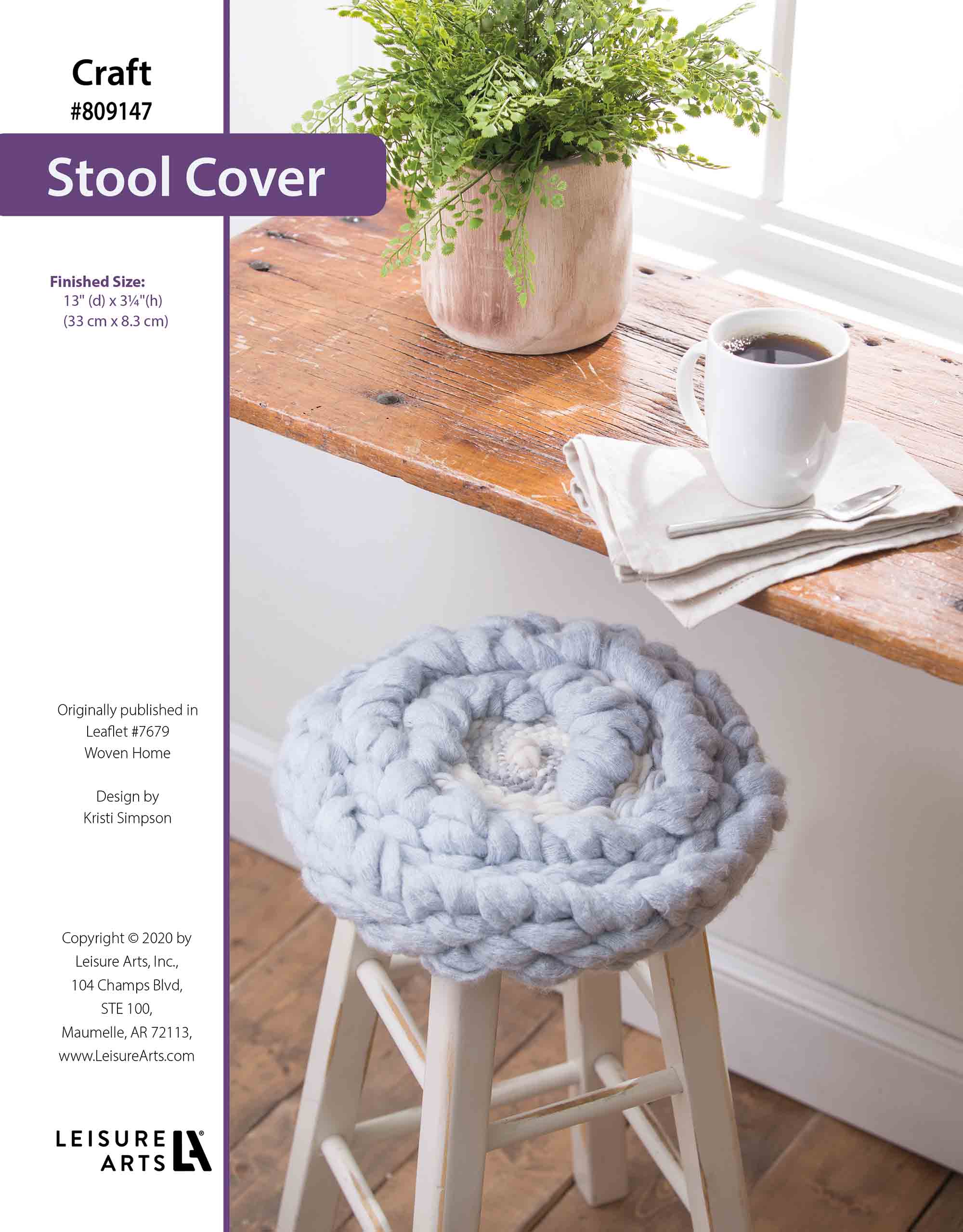 Leisure Arts Woven Stool Cover ePattern