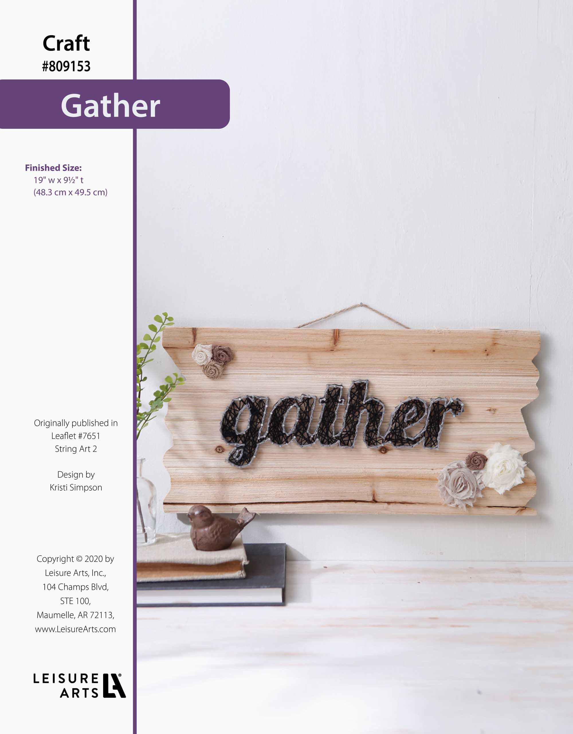 Leisure Arts String Art 2 Gather ePattern