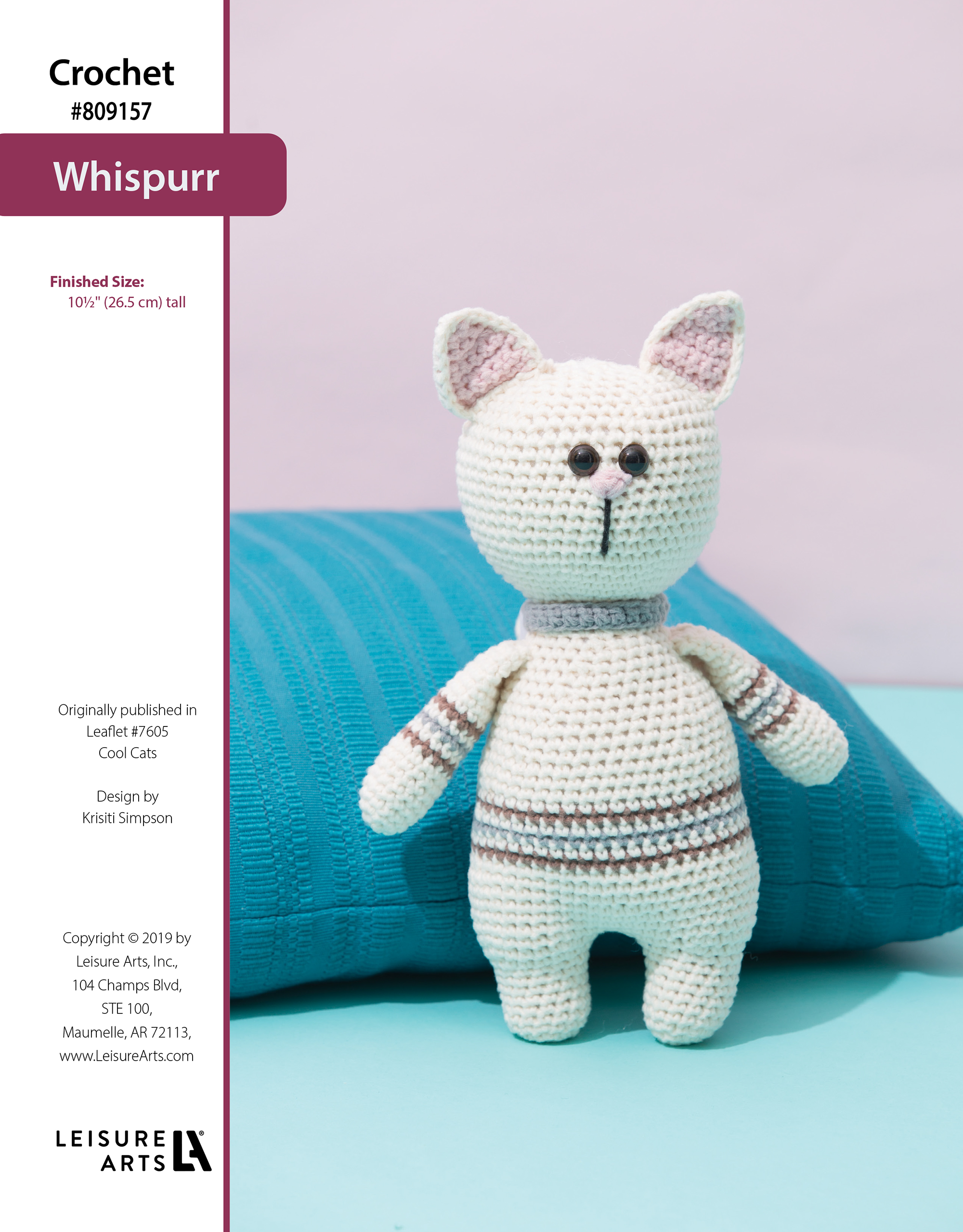 Leisure Arts ePattern Crochet Whispurr the Cat