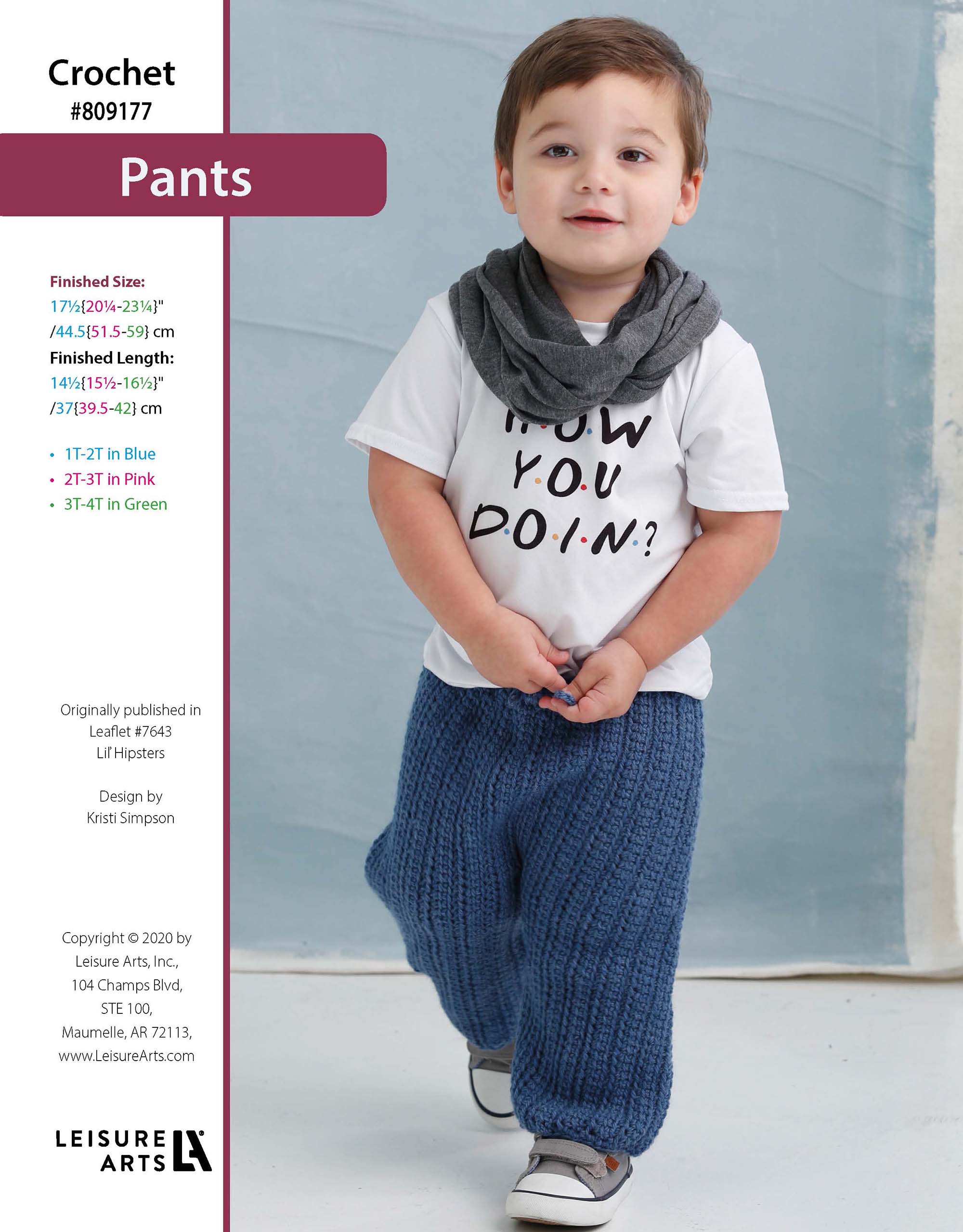 Leisure Arts Lil Hipsters Pants Crochet ePattern