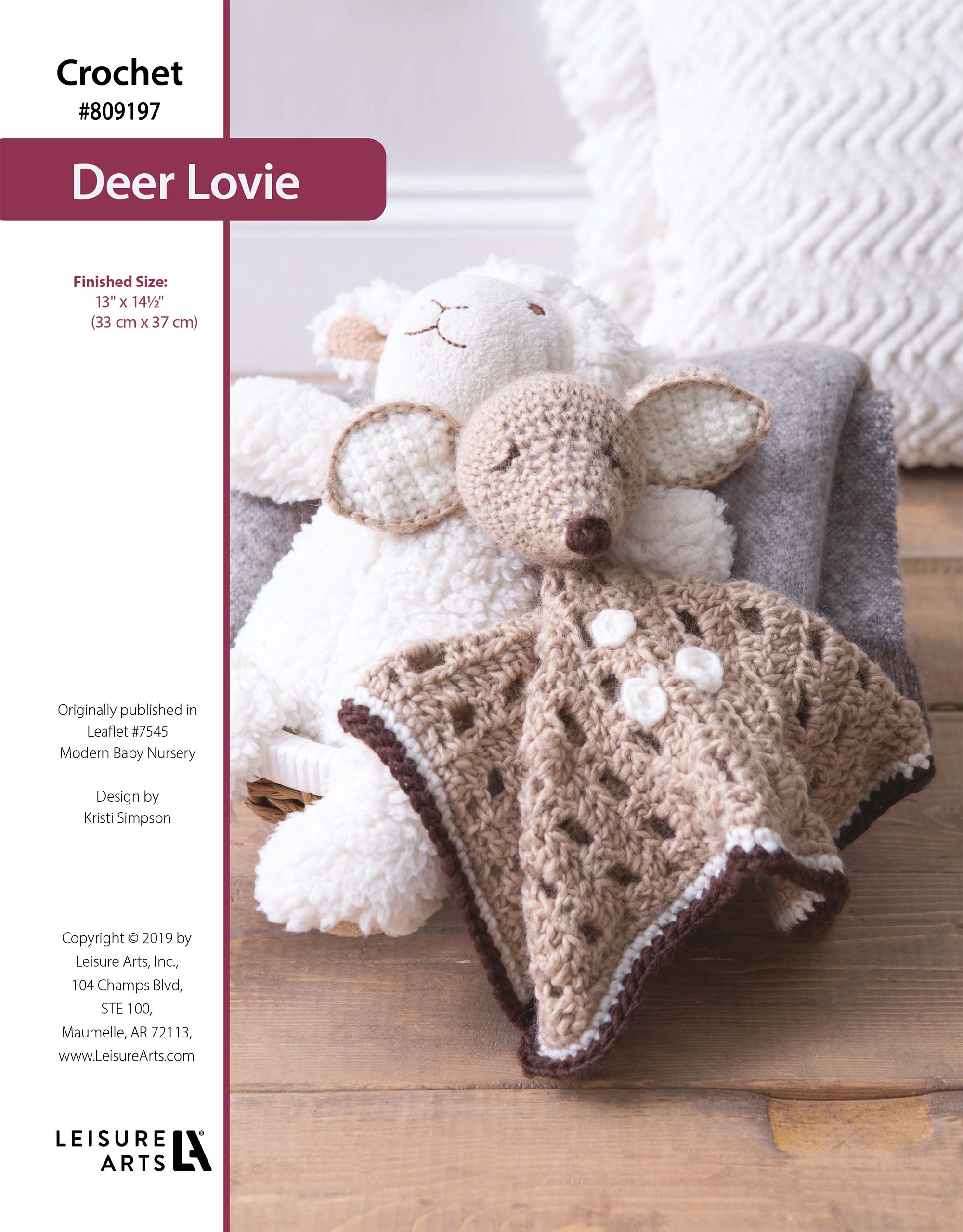 Leisure Arts Modern Baby Nursery Deer Lovie Crochet ePattern