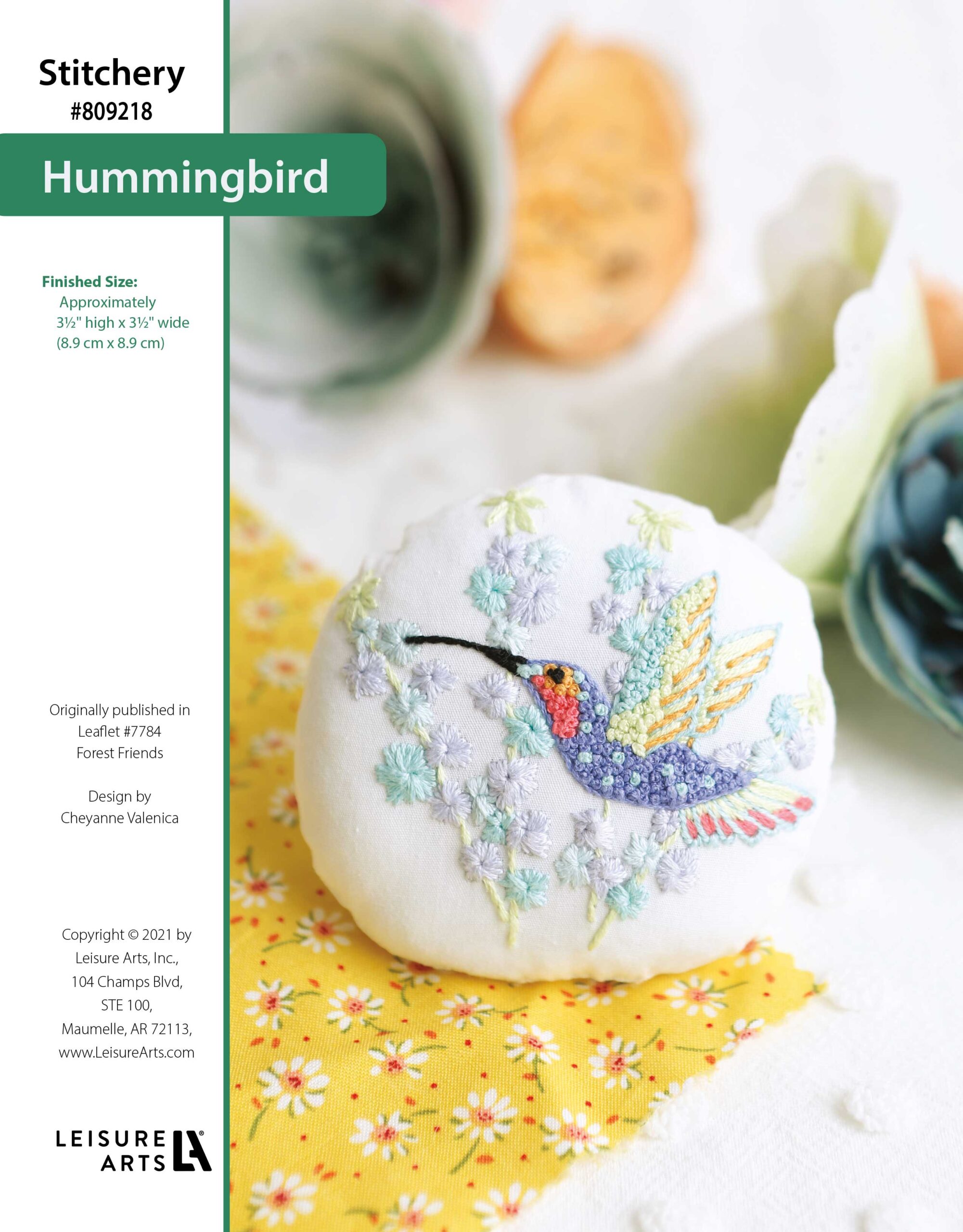 Leisure Arts Forest Friends Stitchery Hummingbird ePattern