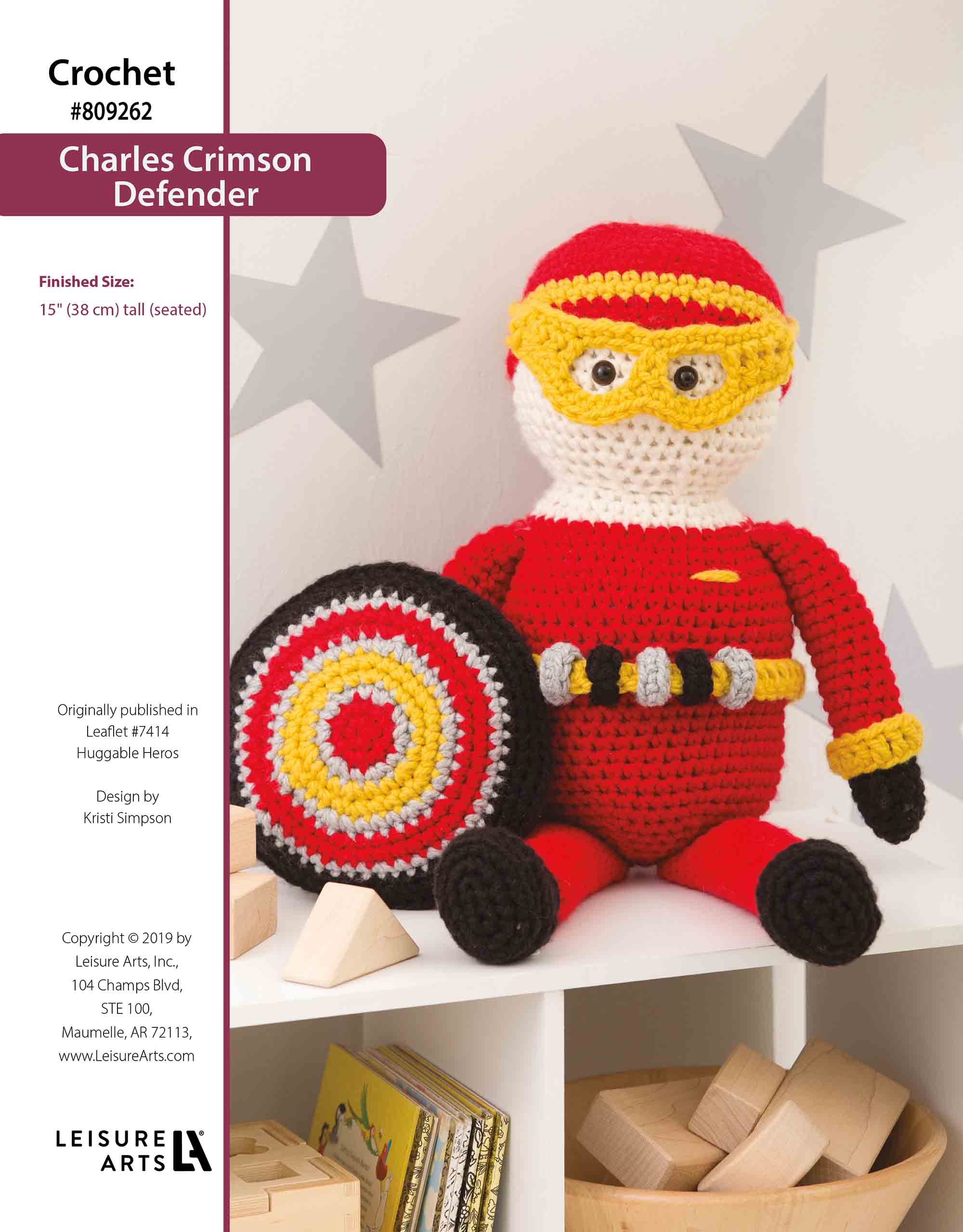 Leisure Arts Charles Crimson Defender Crochet ePattern