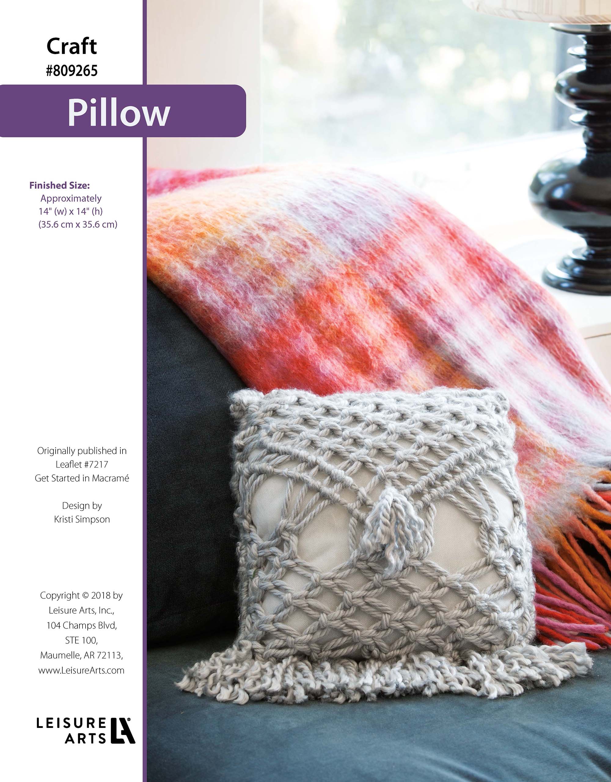 Leisure Arts Macrame Pillow ePattern