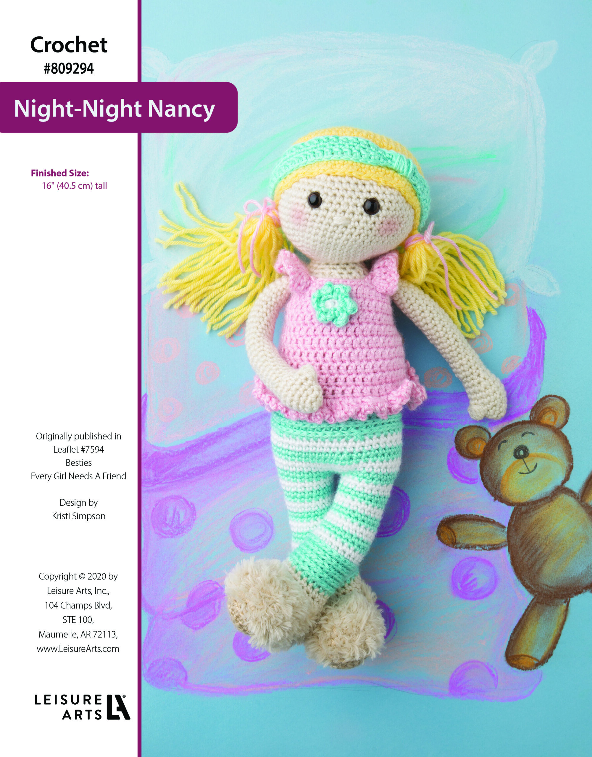 Leisure Arts ePattern Crochet NightNight Nancy