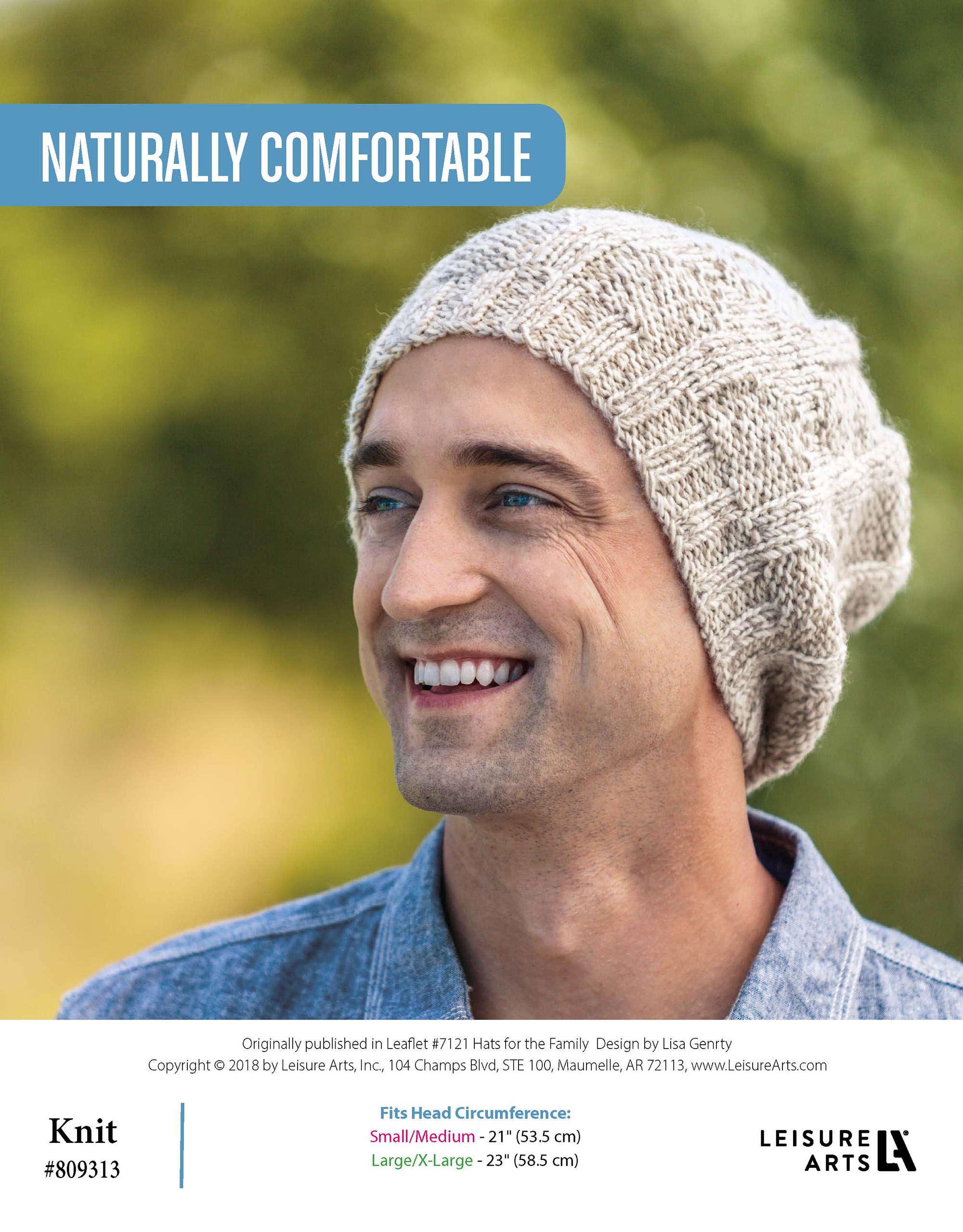 Leisure Arts Hats For The Family Naturally Comfortable Knit ePattern