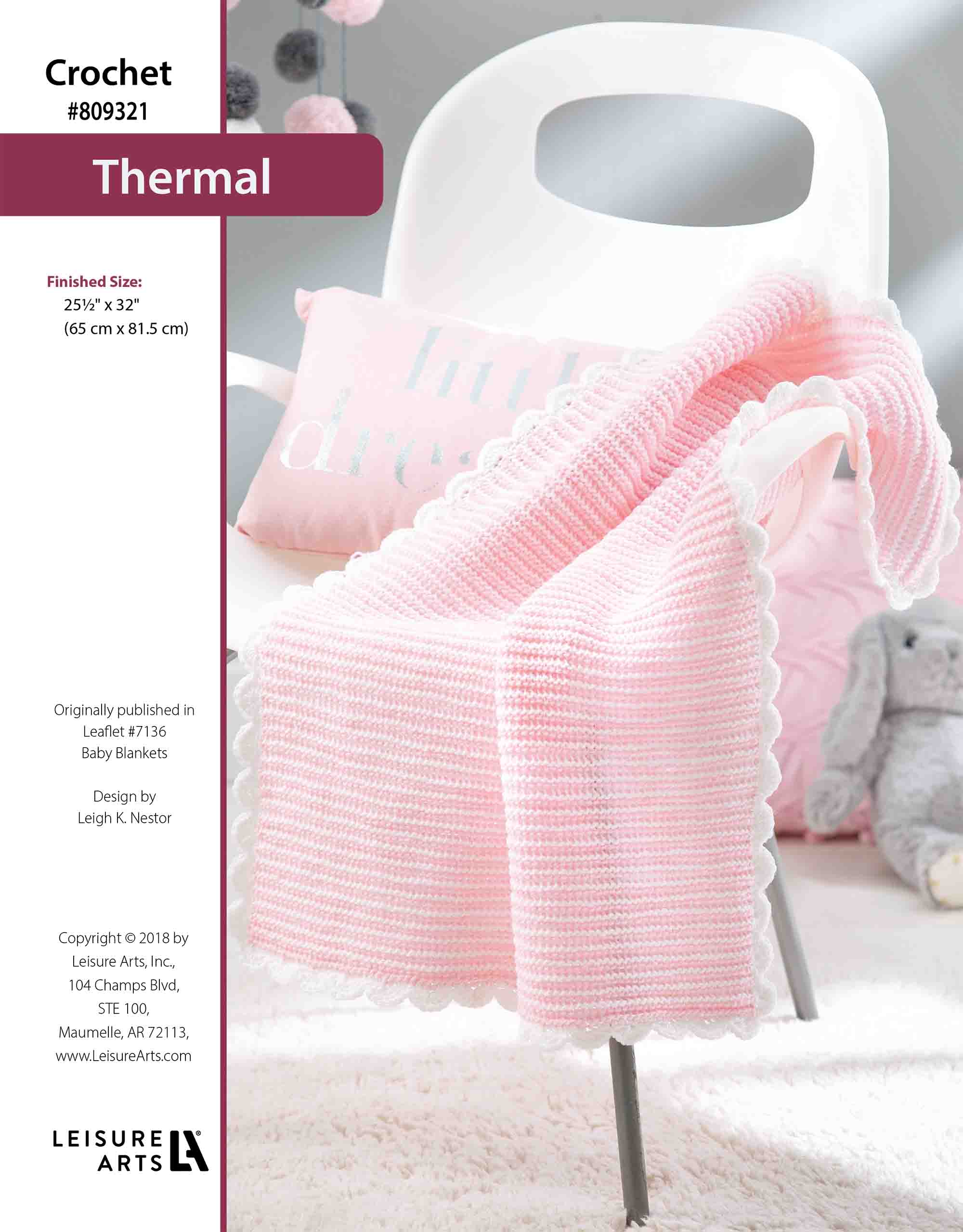 Leisure Arts Baby Blankets Thermal Crochet ePattern