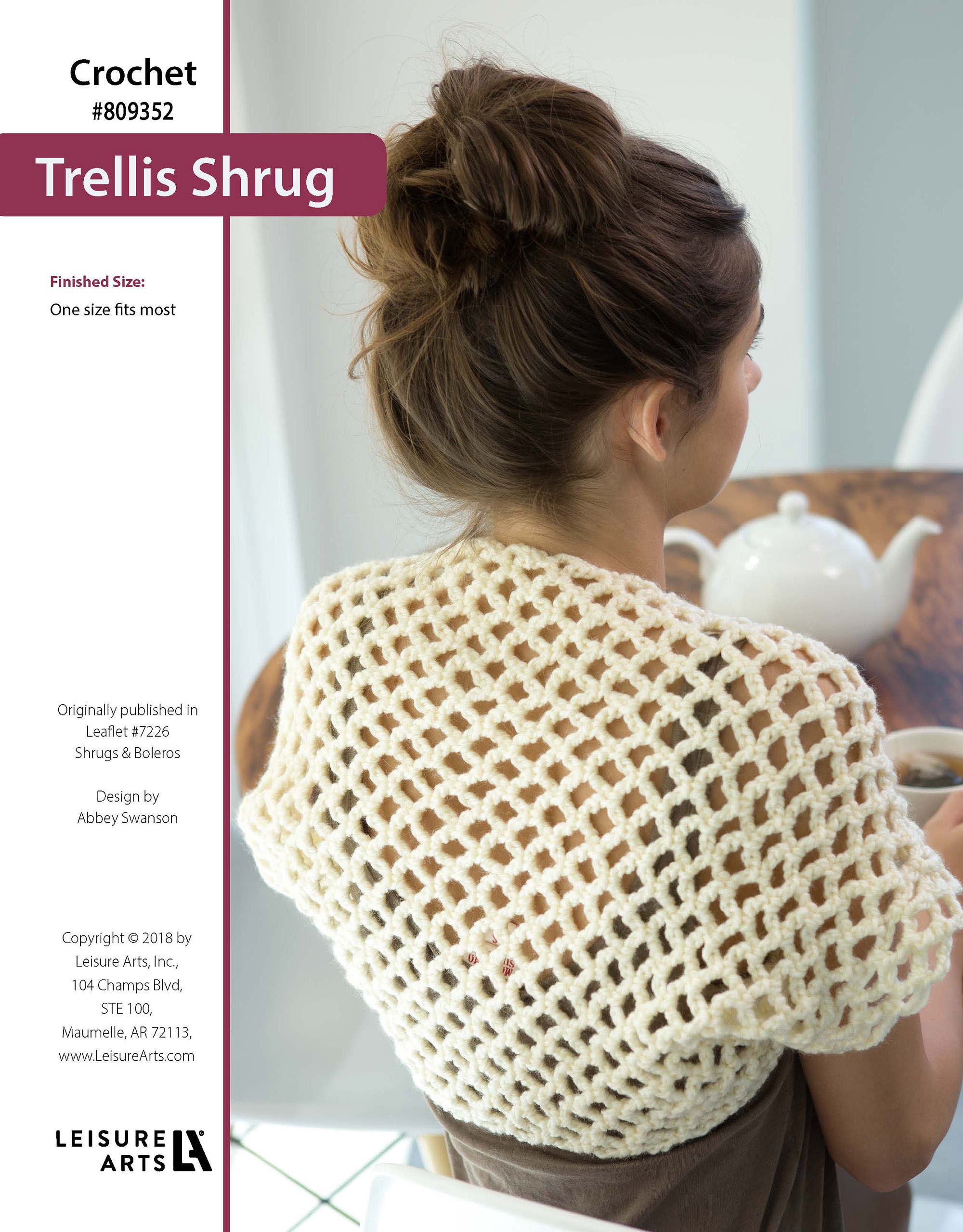 Leisure Arts Shrugs Boleros Trellis Crochet ePattern