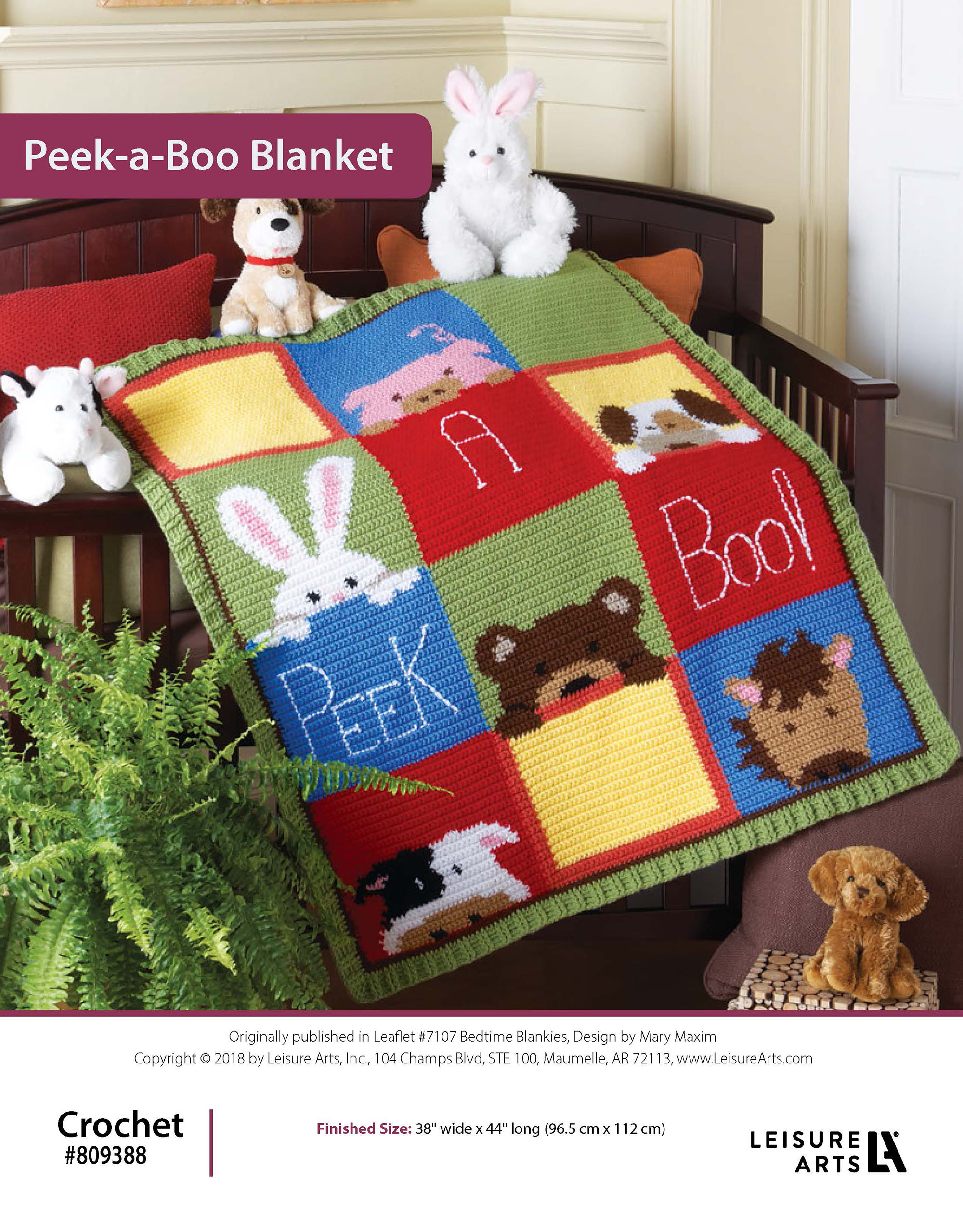 Leisure Arts Bedtime Blankies PeekaBoo Blanket Crochet ePattern