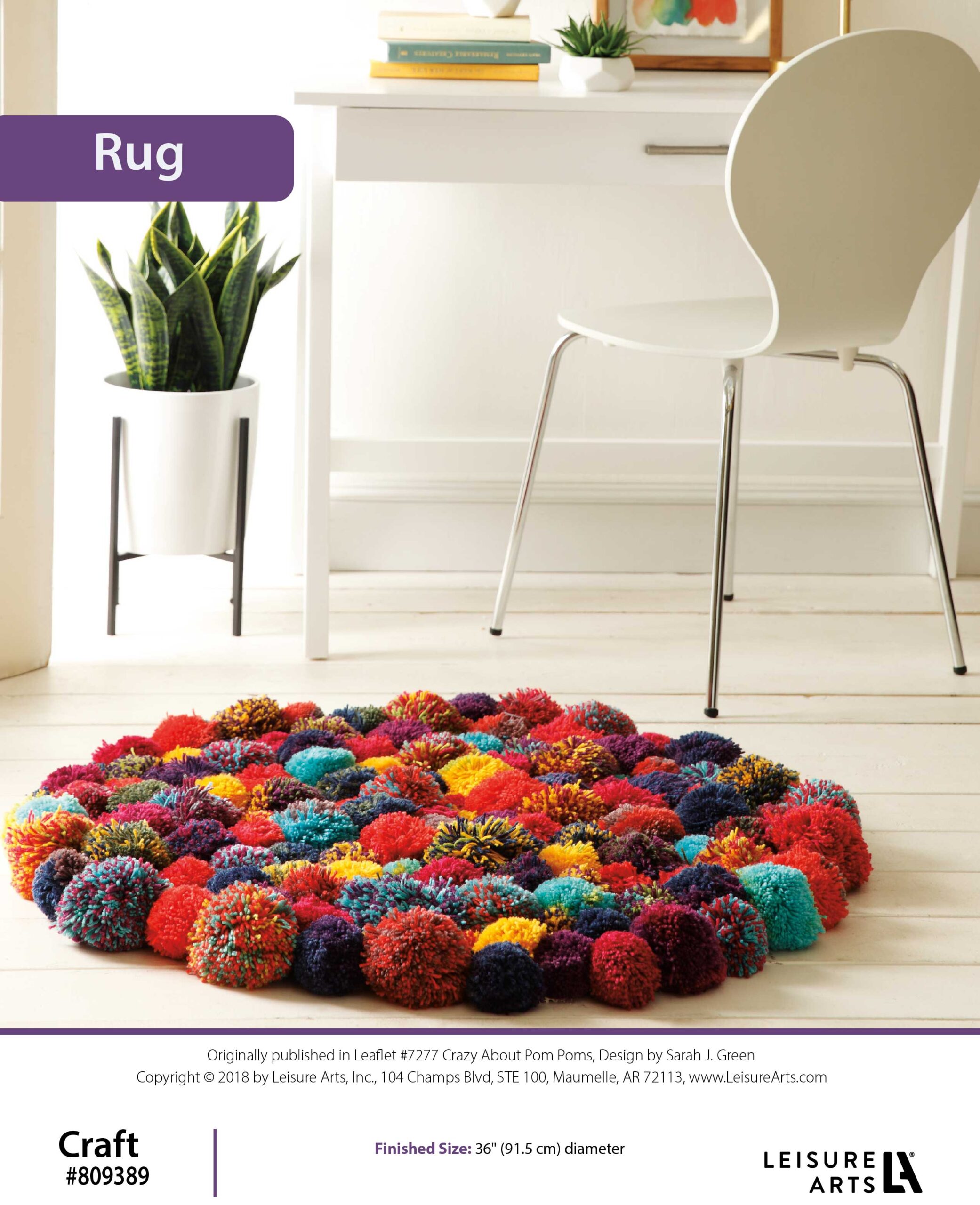 Leisure Arts Crazy About PomPoms Rug ePattern