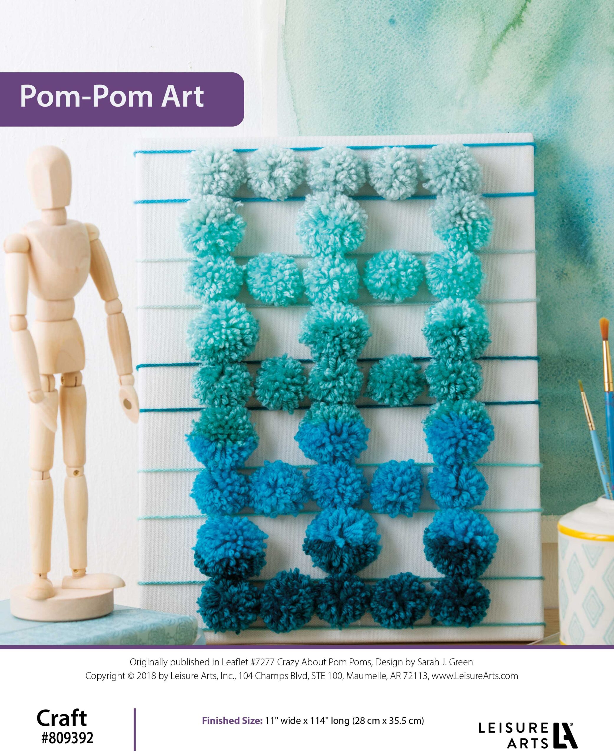 Leisure Arts Crazy About Pom Poms Art ePattern
